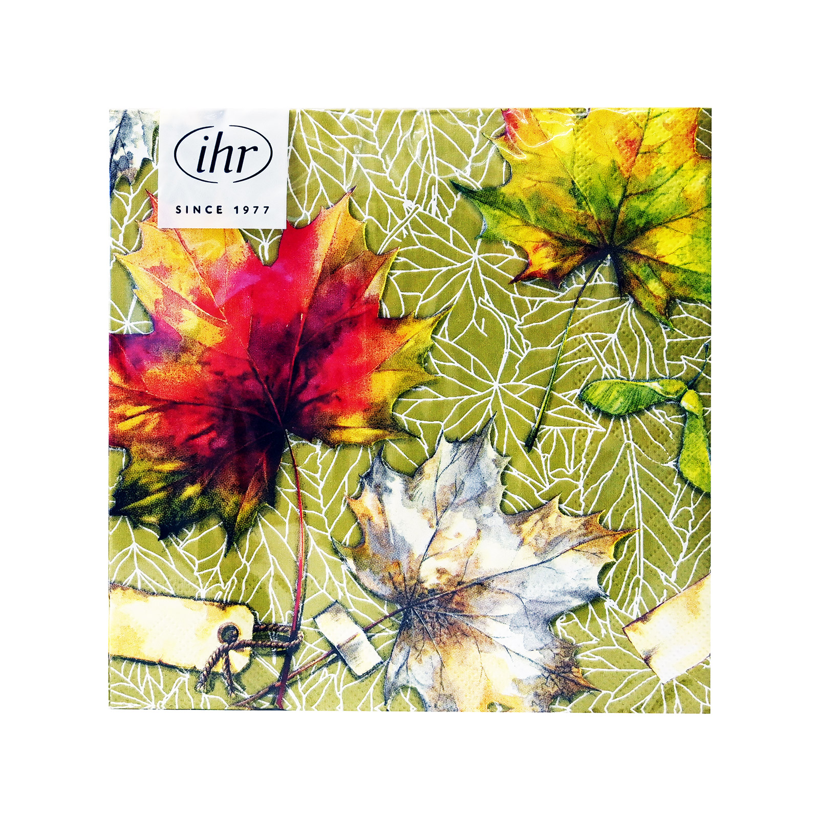 Ihr 880167 medium napkins Cotton Leaves 33 x 33 cm, 20 pieces 110g image 1