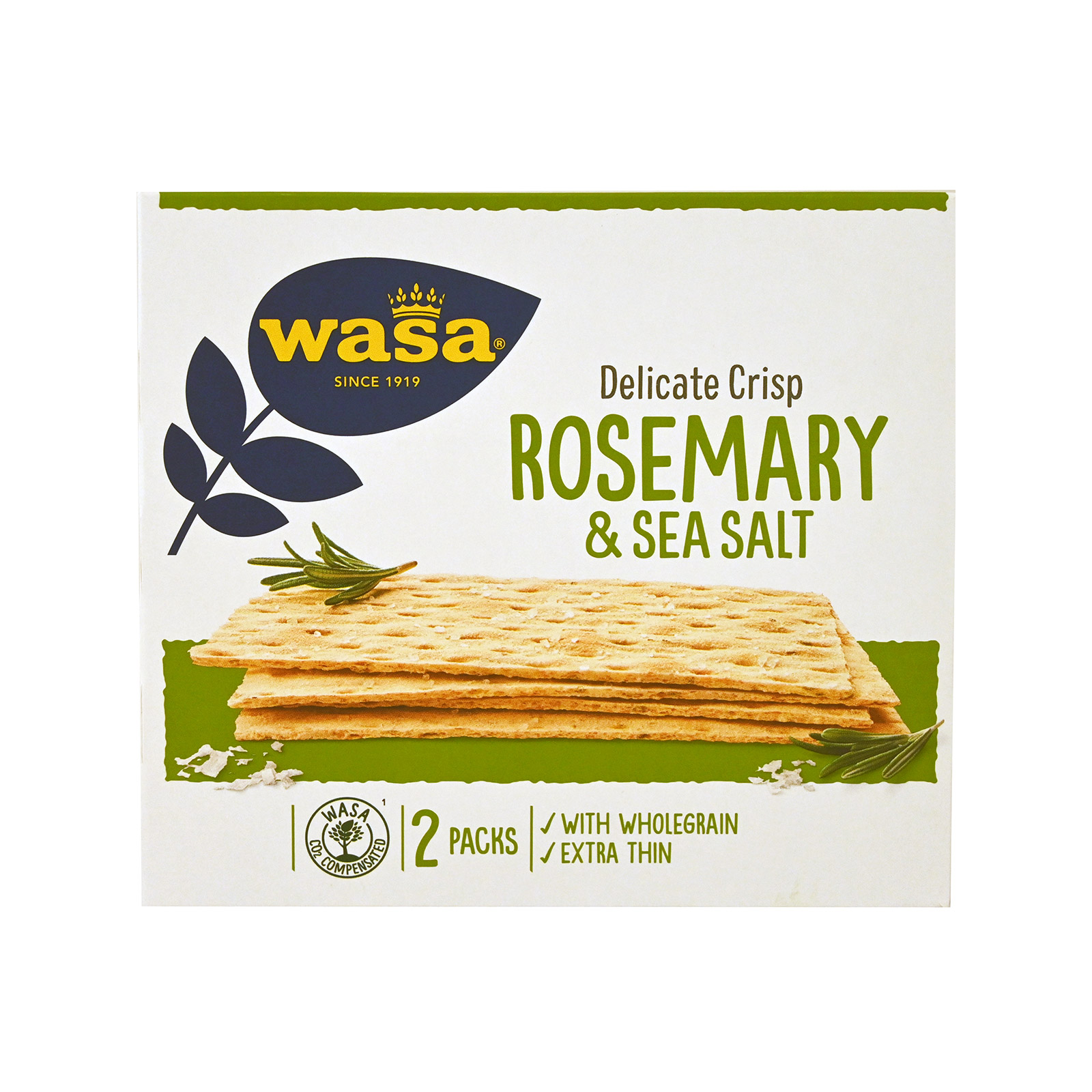 Wasa Delicate Crisp crispbreads Rosemary & Sea Salt 190g image 1