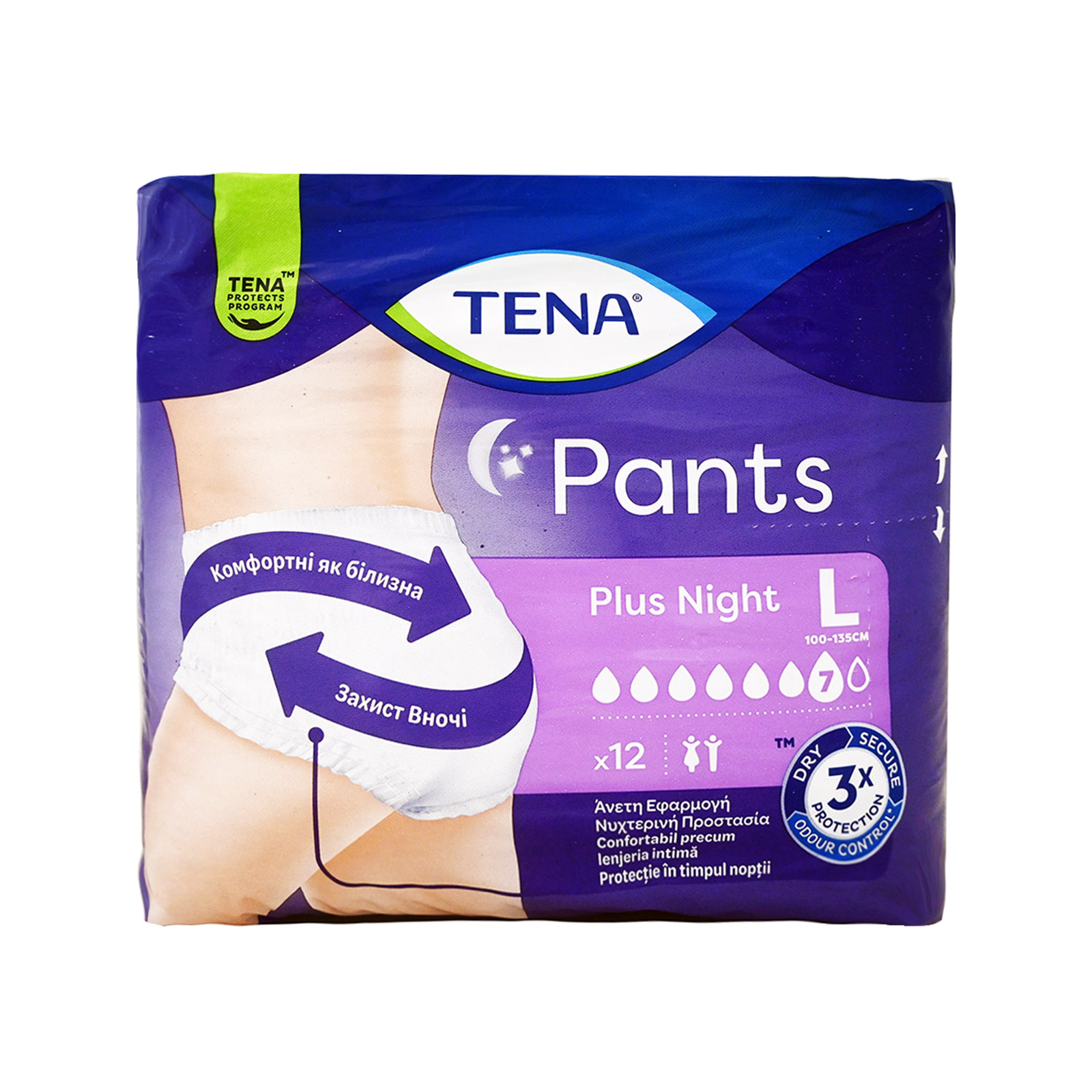 Tena εσώρουχα ακράτας γυναικεία plus night - large 12τεμ εικόνα 1