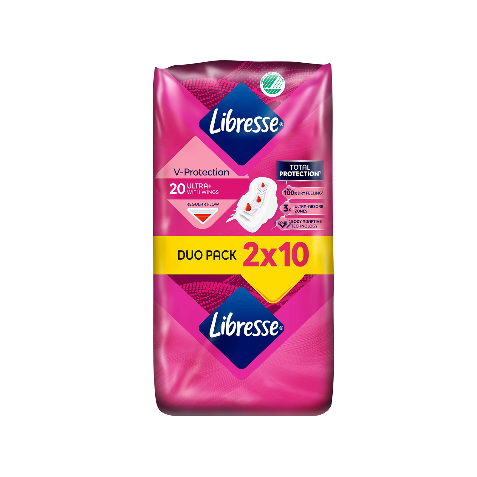 Libresse V- protection σερβιέτες ultra normal με φτερά 2x10τεμ εικόνα 1