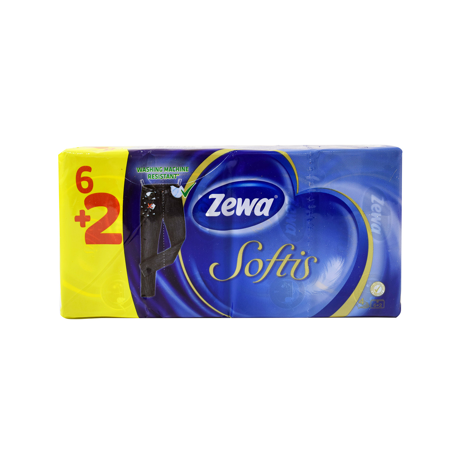Zewa Softis χαρτομαντηλα τσέπης 6x24g + 2 δώρο εικόνα 1