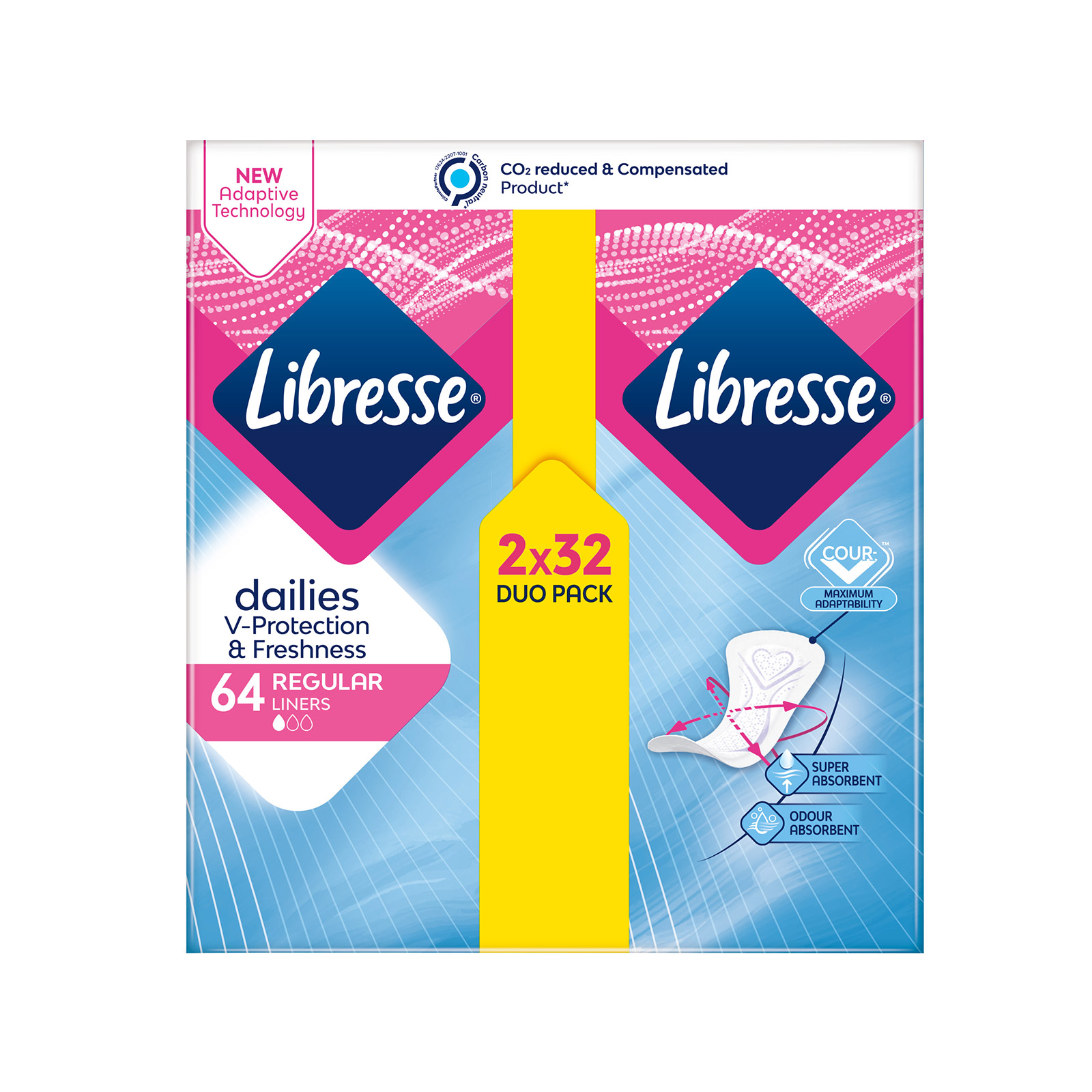 Libresse Dailies σερβιετάκια regular 2x32τεμ εικόνα 1