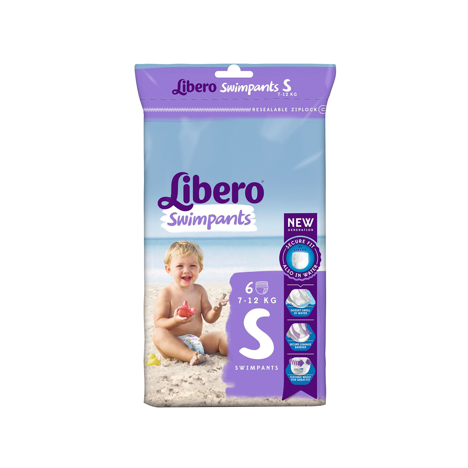 Libero Swimpants πάνες βρακάκι θαλάσσης small/7- 12kg 6τεμ εικόνα 1