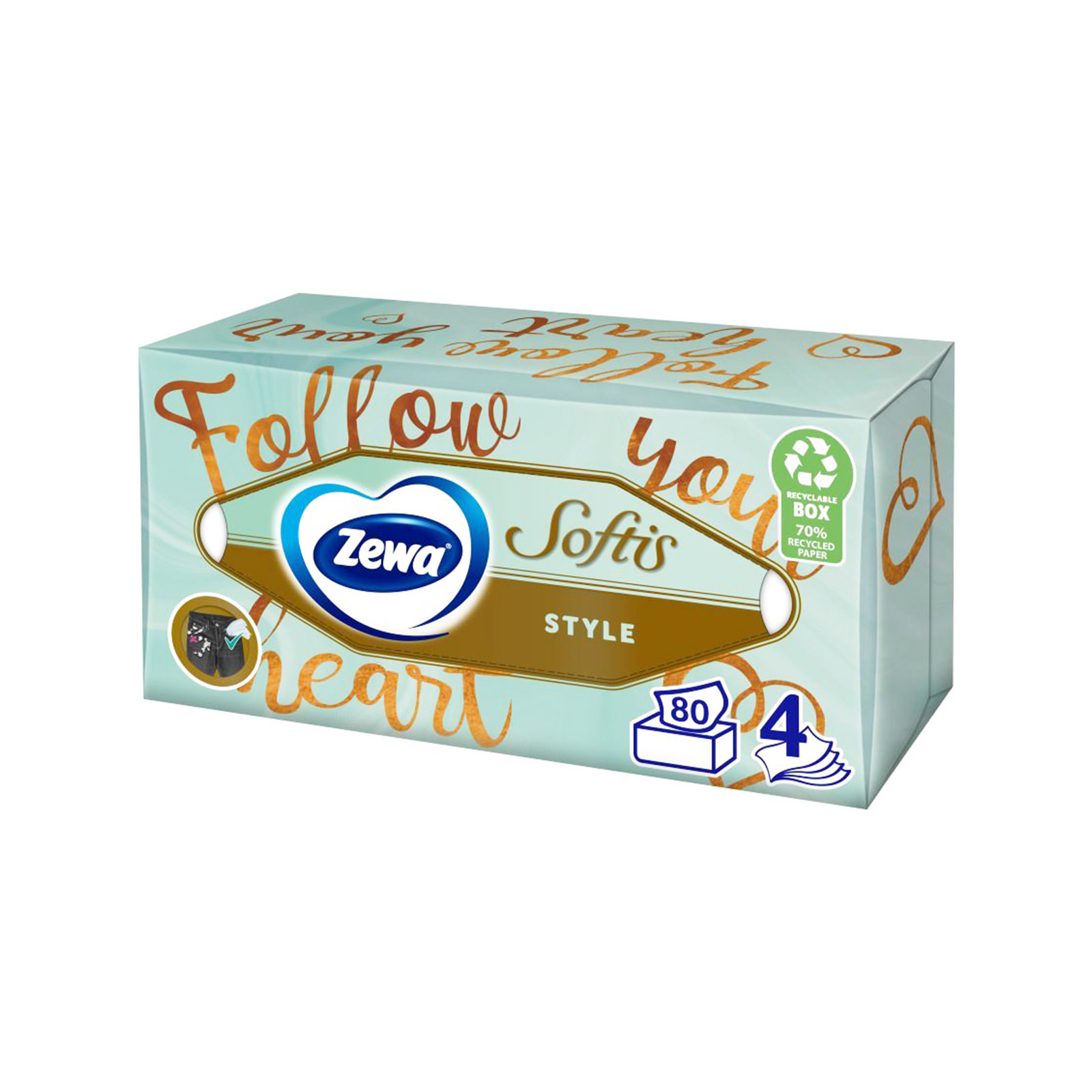 Zewa Softis tissues box 80 sheets 193g image 1