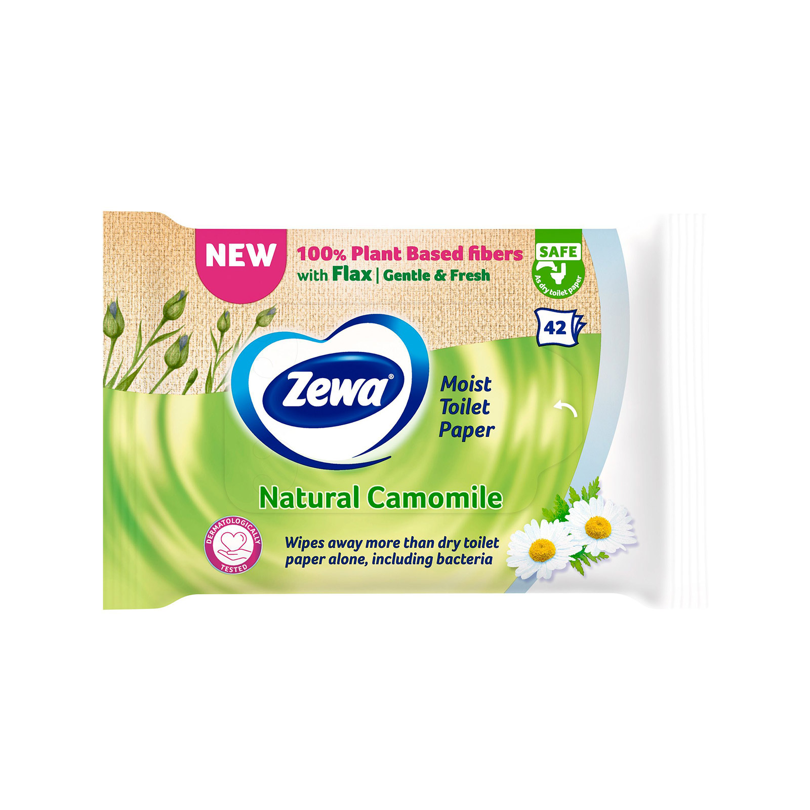 Zewa υγρά μαντηλάκια τουαλέτας camomile 42τεμ εικόνα 1
