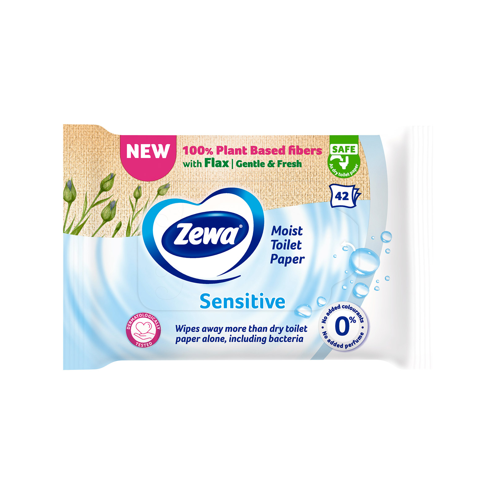 Zewa Pure υγρά μαντηλάκια τουαλέτας 42τεμ εικόνα 1