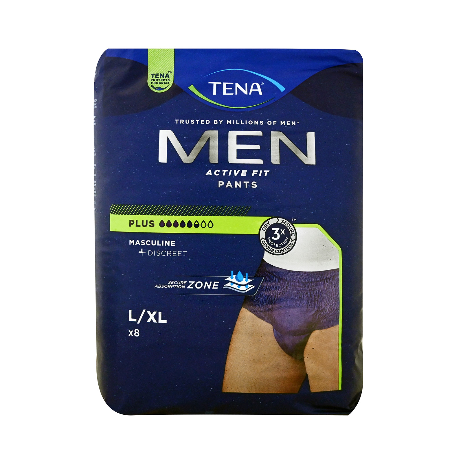 Tena Men/ Plus/ Active Fit εσώρουχα ακράτειας large 8τεμ εικόνα 1