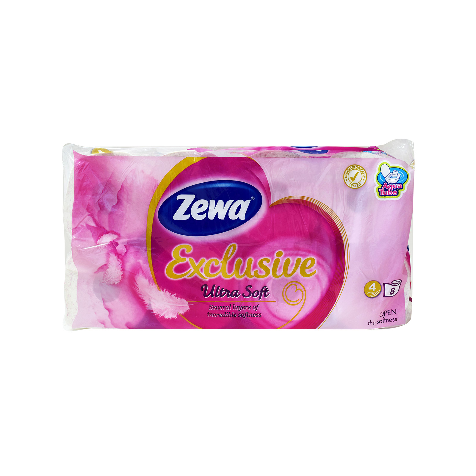 Zewa Exclusive ρολό χαρτί υγείας 8 τεμαχίων ultra soft 4φυλλο 8x114g εικόνα 1