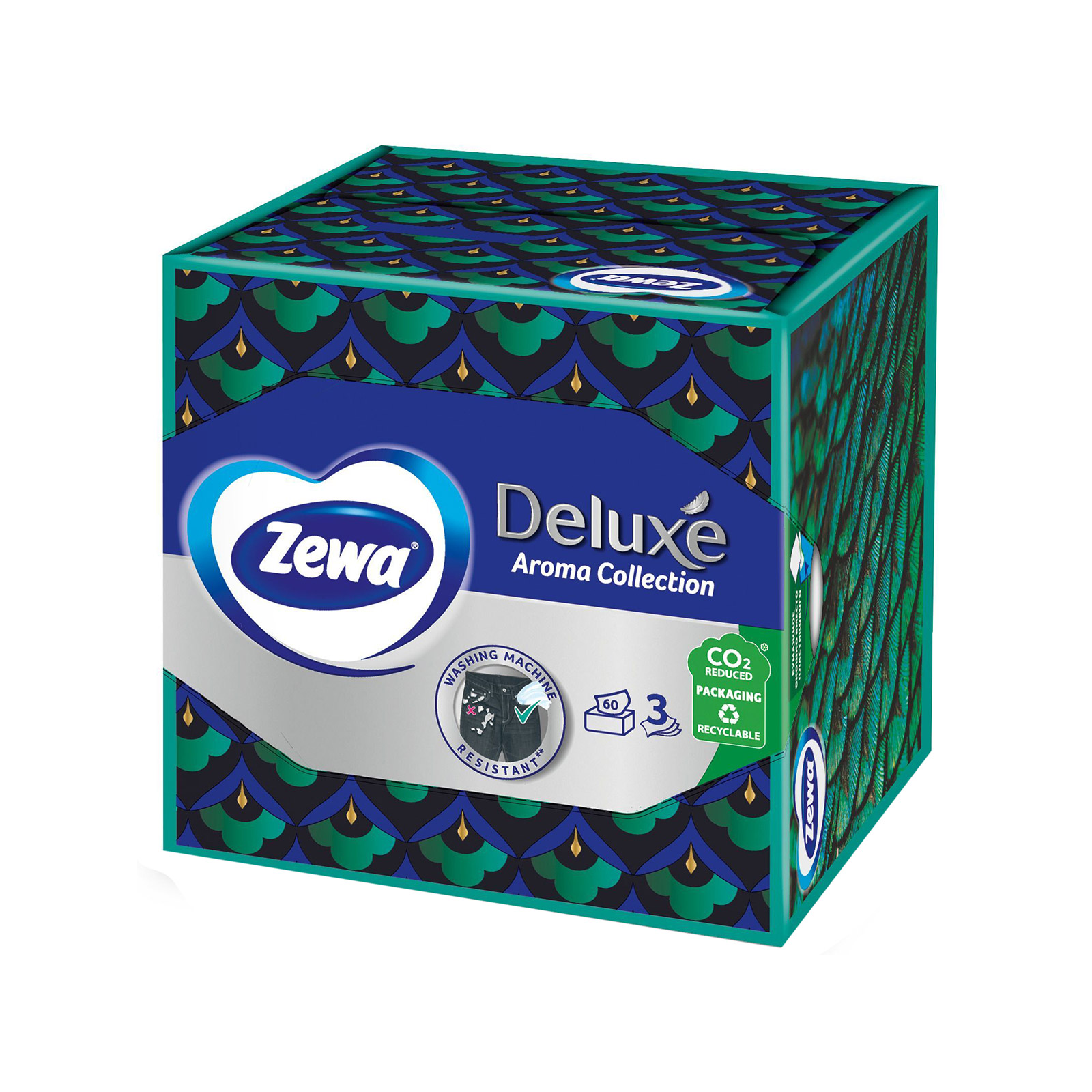Zewa Deluxe Aroma Collection χαρτομάντηλα επιτραπέζια camomile πράσινο 60 φύλλα 112g εικόνα 1