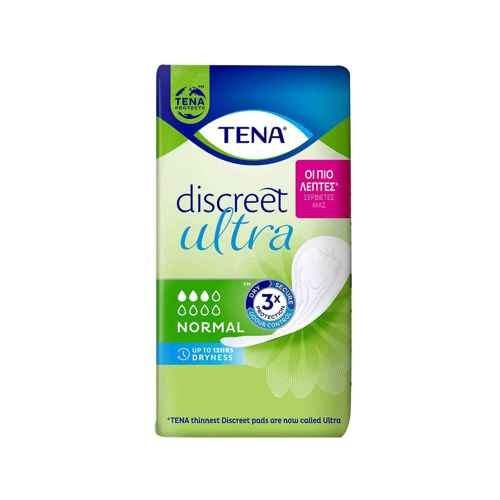 Tena Discreet σερβιέτες ακράτειας ultra normal 16τεμ εικόνα 1