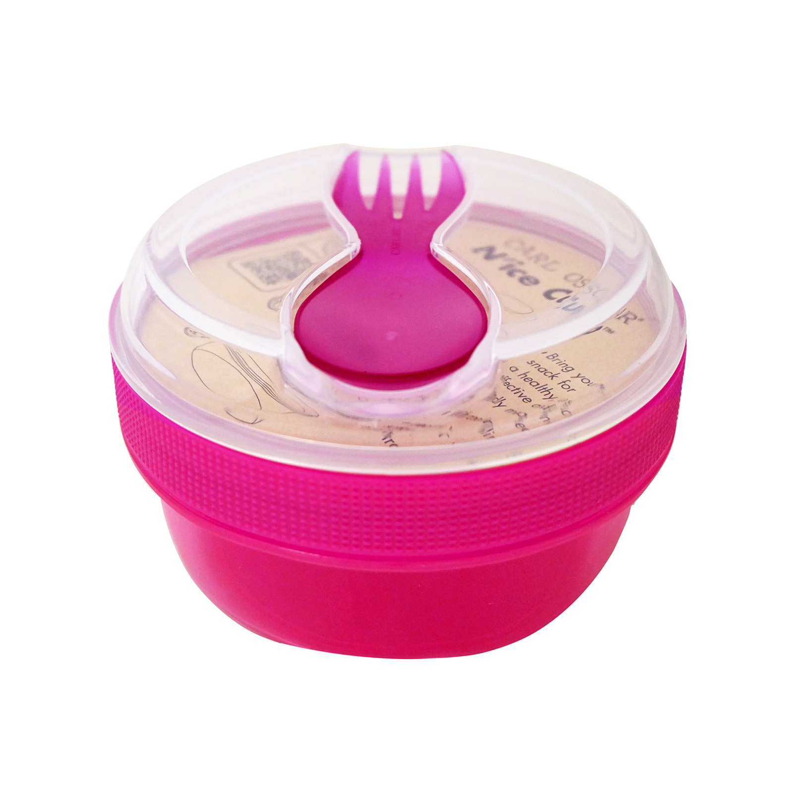 Carl Oscar N' ice cup φαγητοδοχείο με δίσκο ψύξης ροζ εικόνα 1