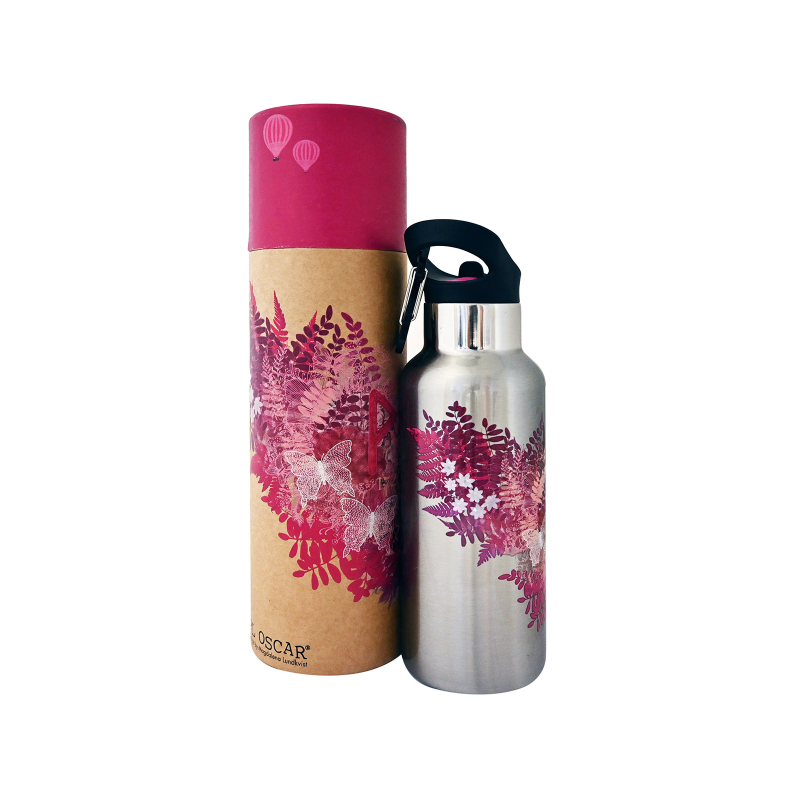 Carl Oscar Widsom μπουκάλι θερμός ροζ, inox 500ml εικόνα 1