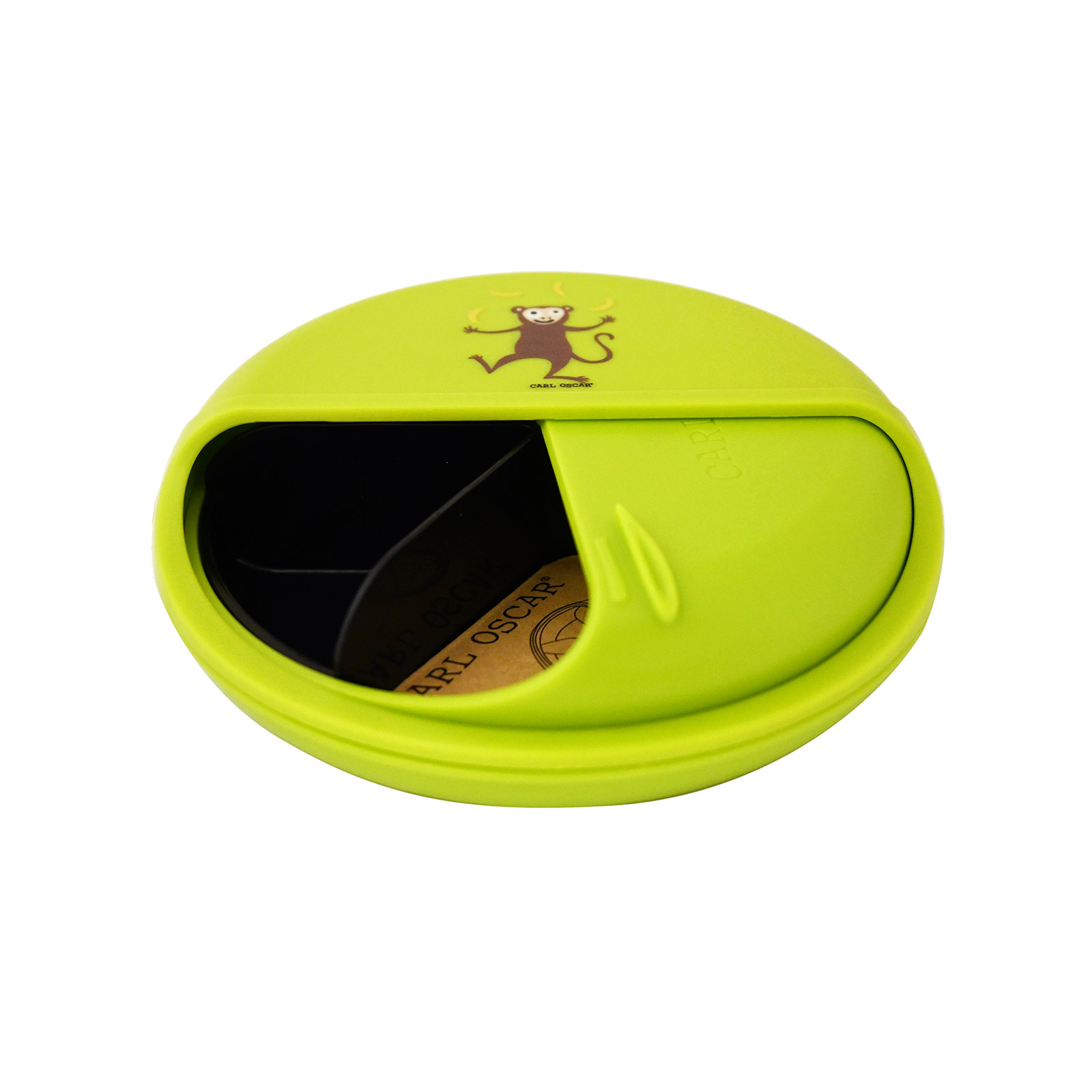 Carl Oscar φαγητοδοχείο με θήκες στρογγυλό, πράσινο εικόνα 1