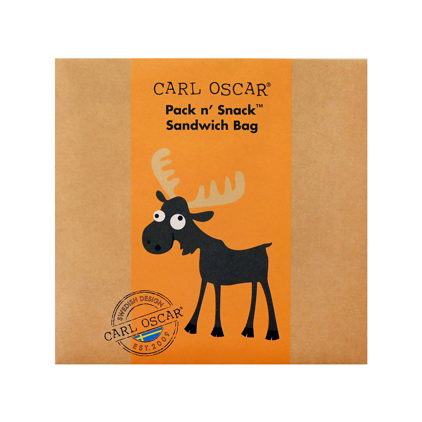 Carl Oscar Pack n' snack ισοθερμικό τσαντάκι για σάντουιτς πορτοκαλί εικόνα 1