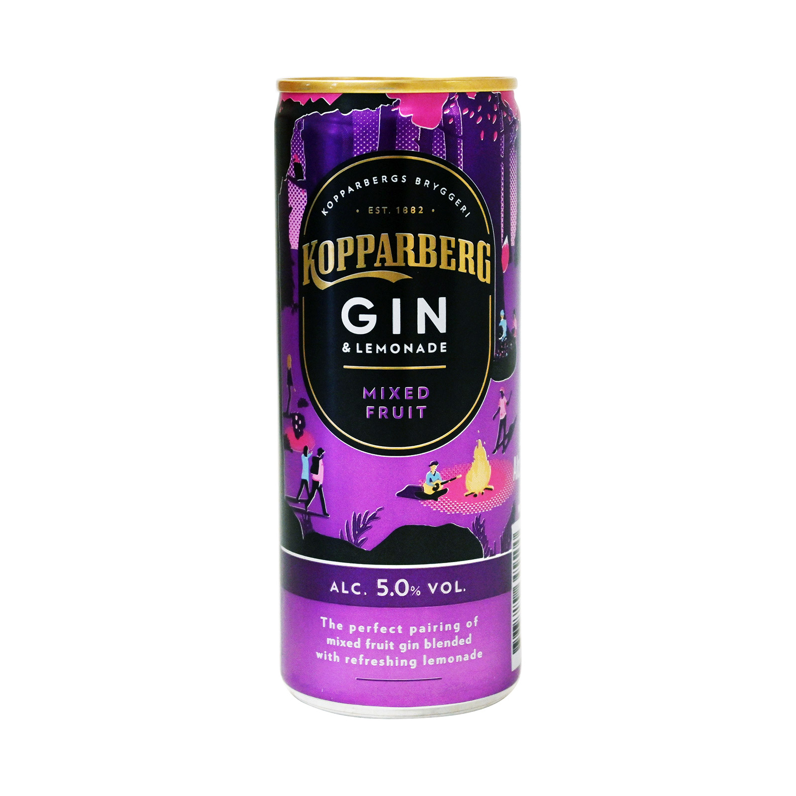 Kopparberg Gin & Lemonade alcoholic beverage carbonated, mixed fruit 250ml image 1