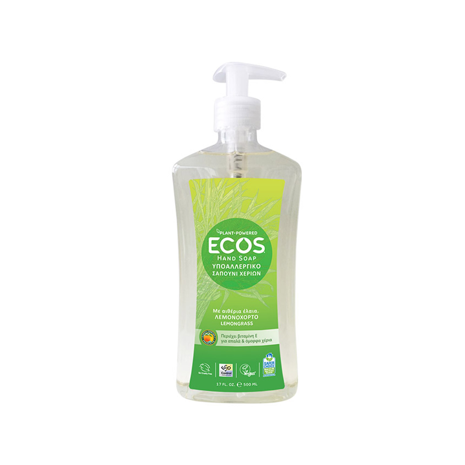 Ecos υγρό κρεμοσάπουνο lemongrass 500ml εικόνα 1