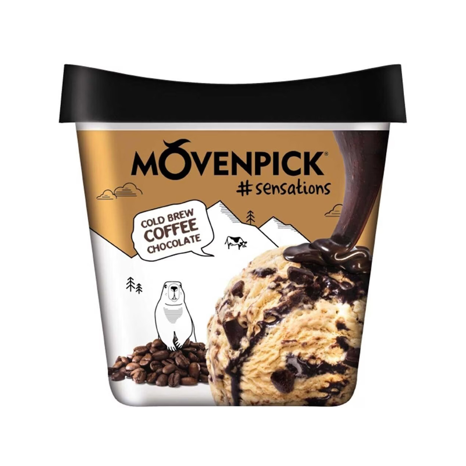 Movenpick Cold Brew Coffee Chocolate family-size ice cream cold brew coffee chocolate 500ml image 1