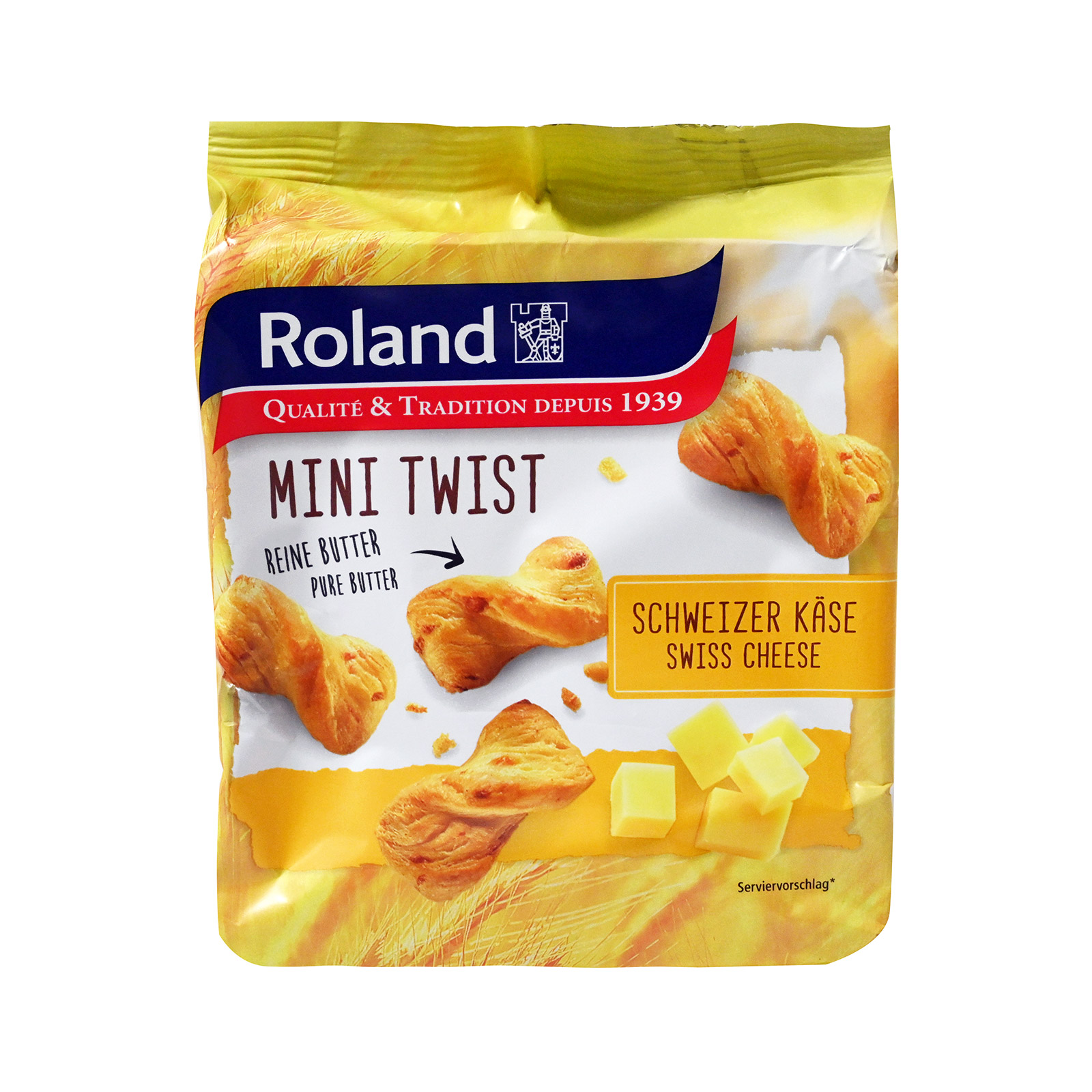 Roland Mini twist κρουασίνια με τυρί ελβετικό & βούτυρο 75g εικόνα 1