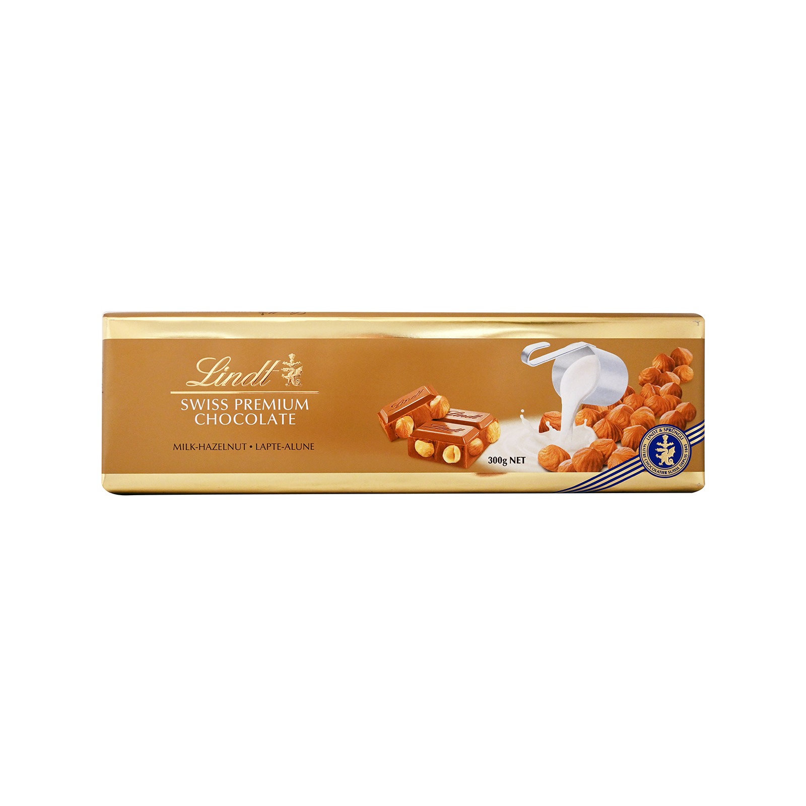 Lindt Swiss premium σοκολάτα γάλακτος hazelnut 300g εικόνα 1