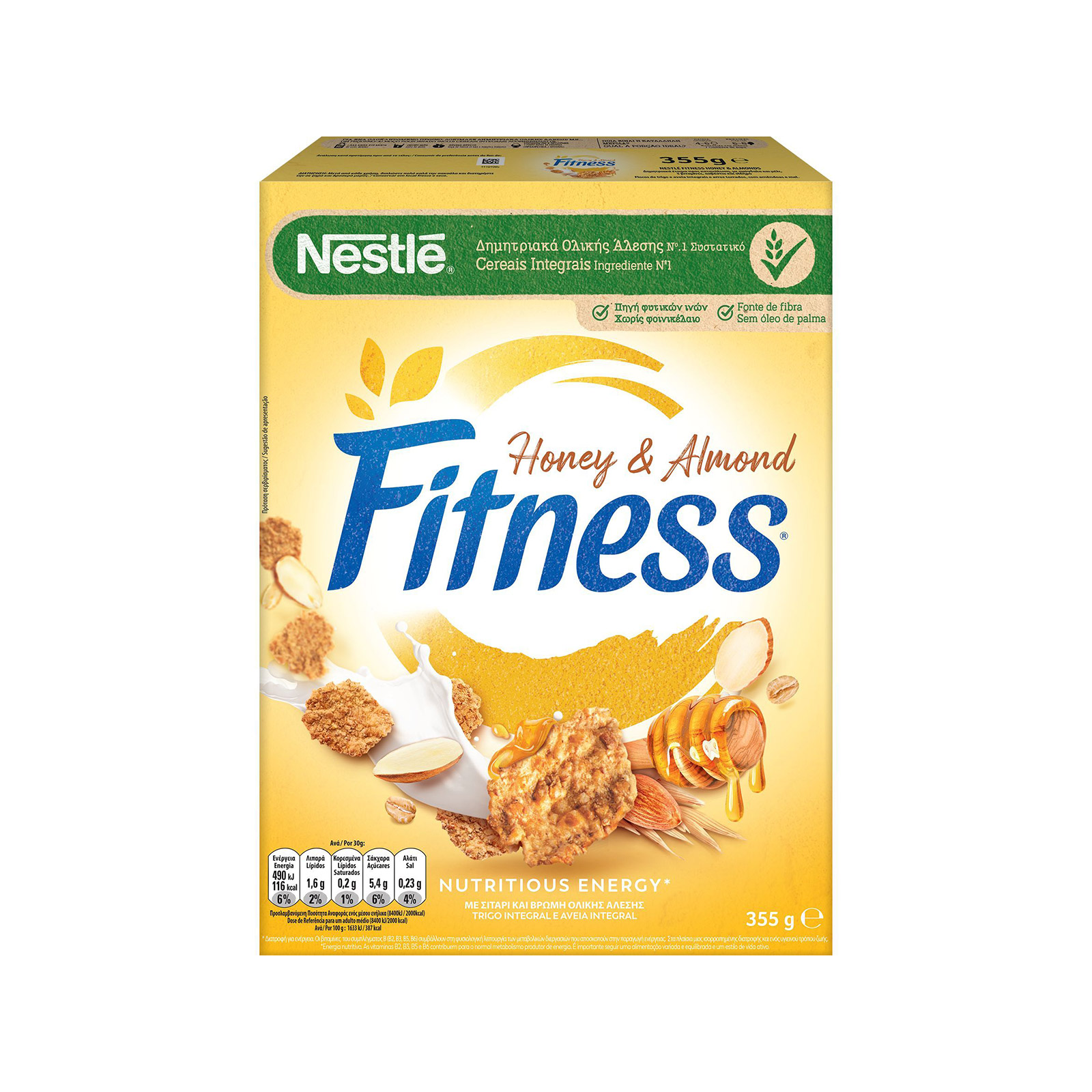 Fitness δημητριακά ολικής άλεσης μέλι & αμύγδαλα 355g εικόνα 1