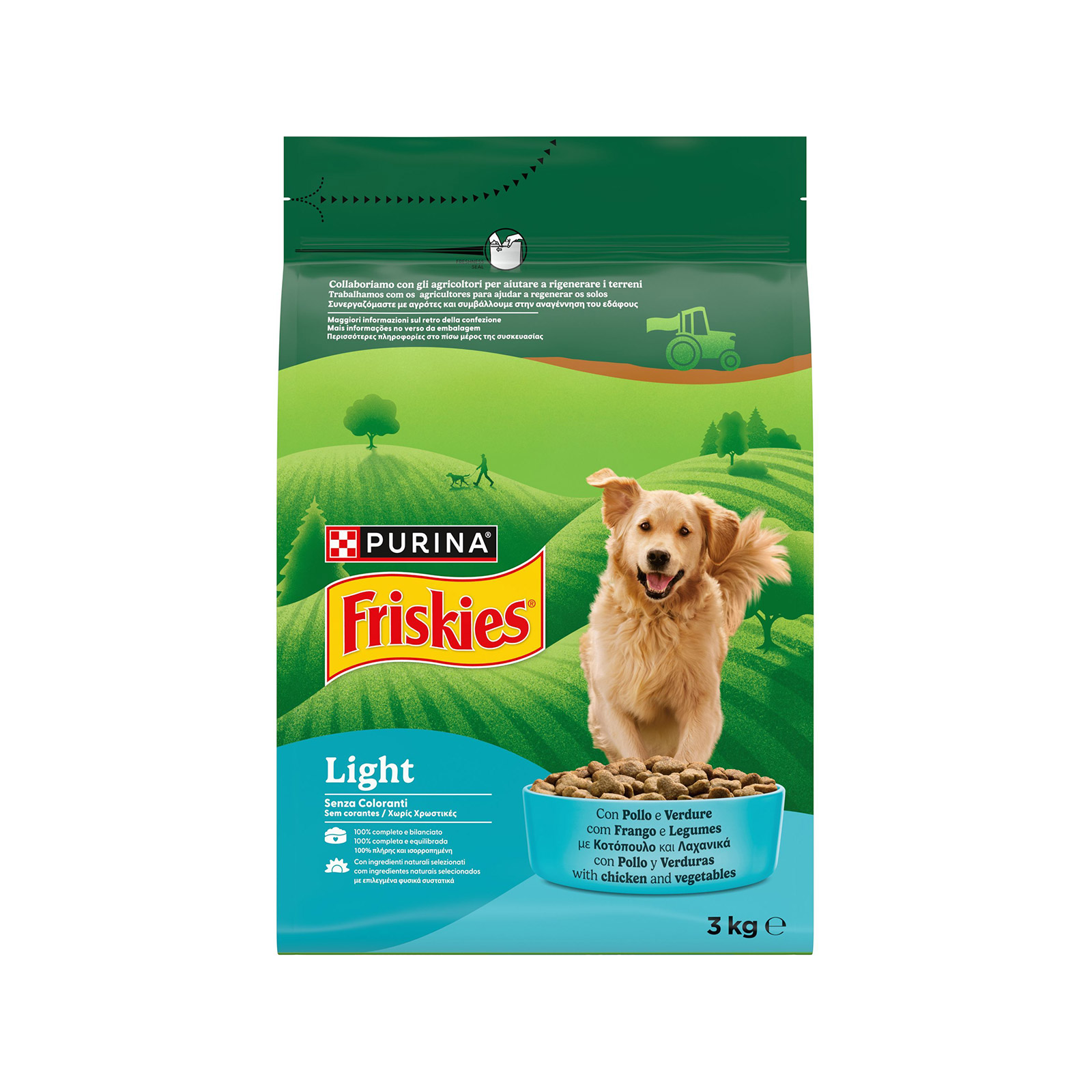 Friskies Purina light ξηρά τροφή σκύλου με κοτόπουλο & λαχανικά 3kg εικόνα 1