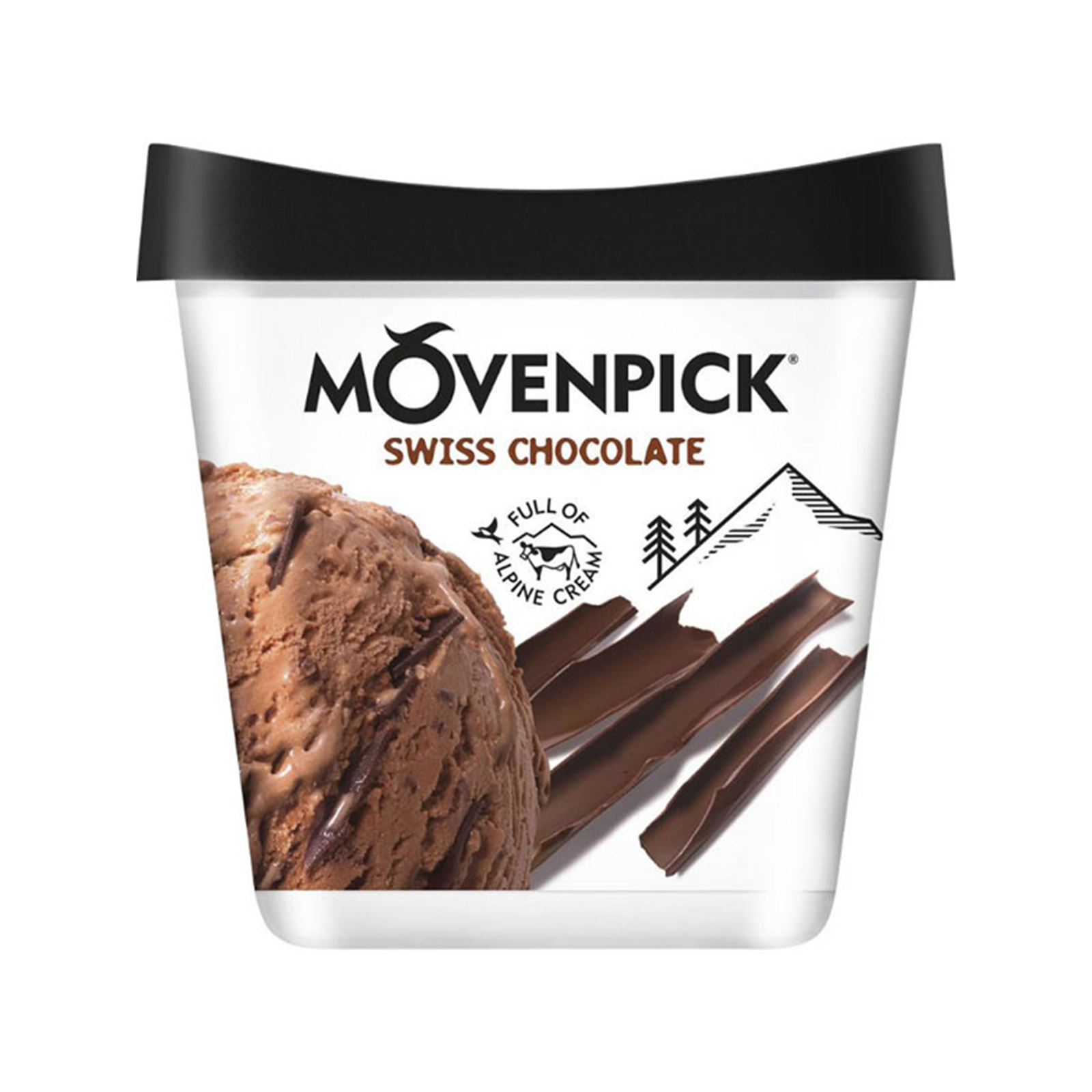 Movenpick παγωτό οικογενειακό swiss chocolate 0.283kg εικόνα 1