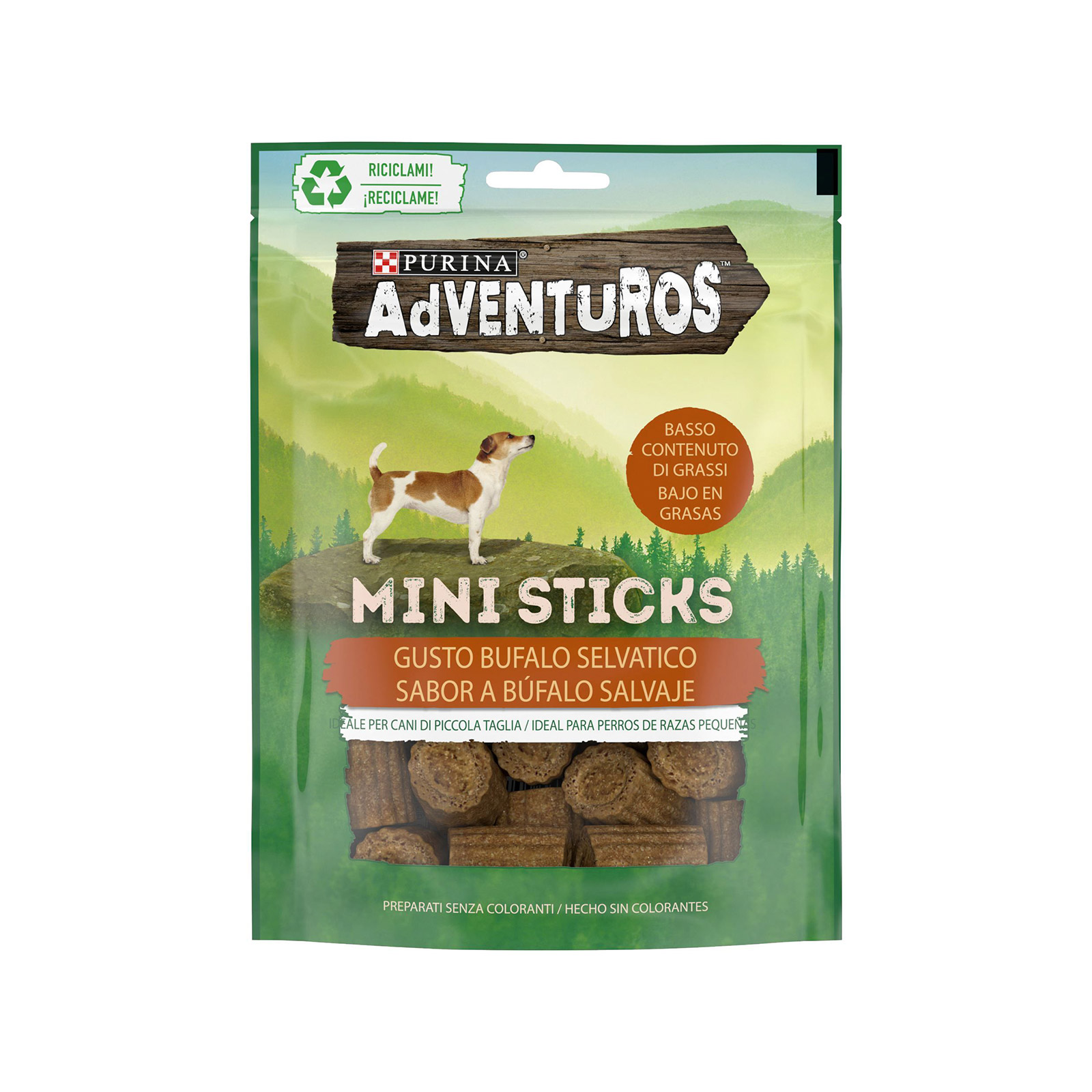 Purina Adventuros mini sticks τροφή σκύλου συμπληρωματική γεύση άγριου βούβαλου 90g εικόνα 1