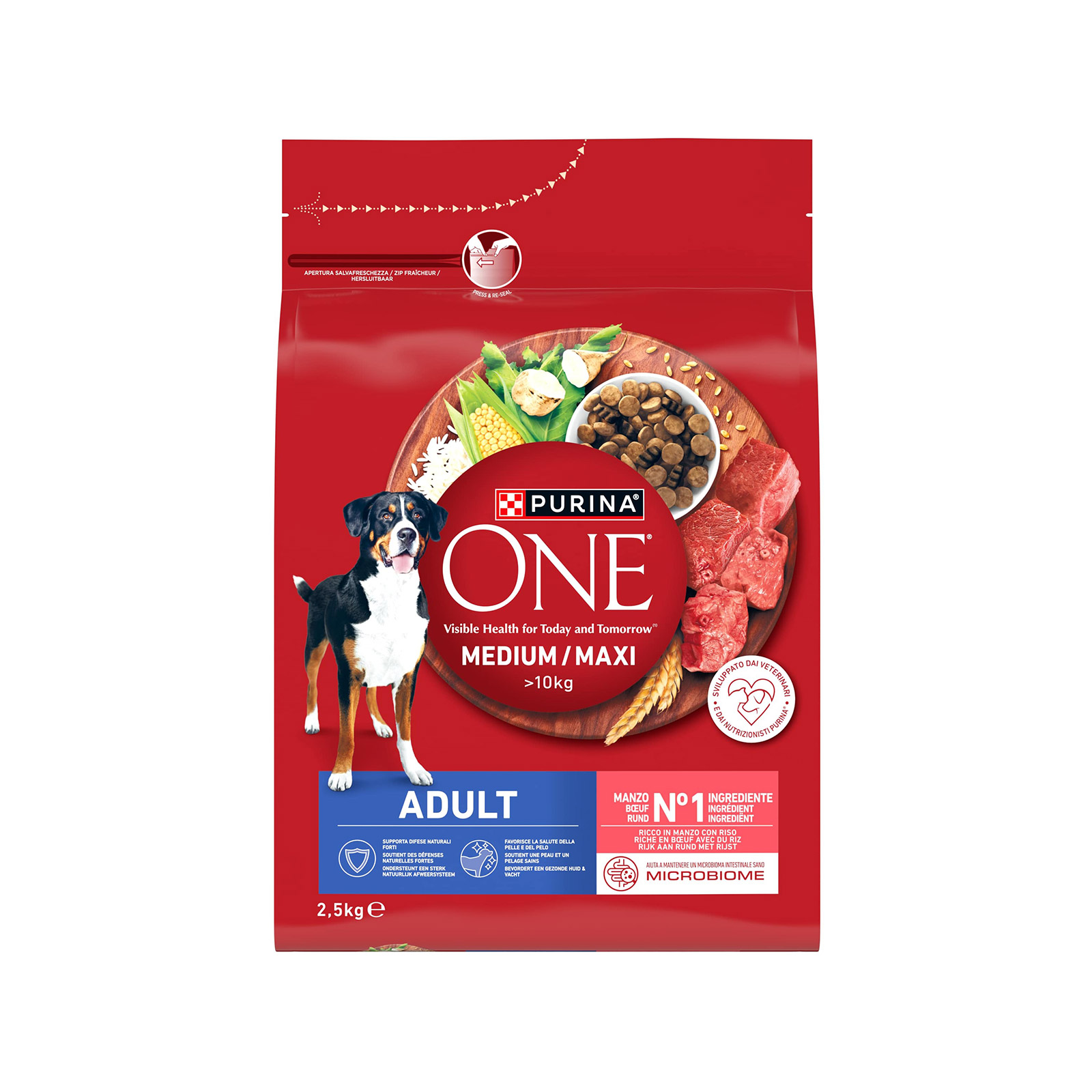 Purina One medmax active ξηρά τροφή σκύλου βοδινό 2.5kg εικόνα 1