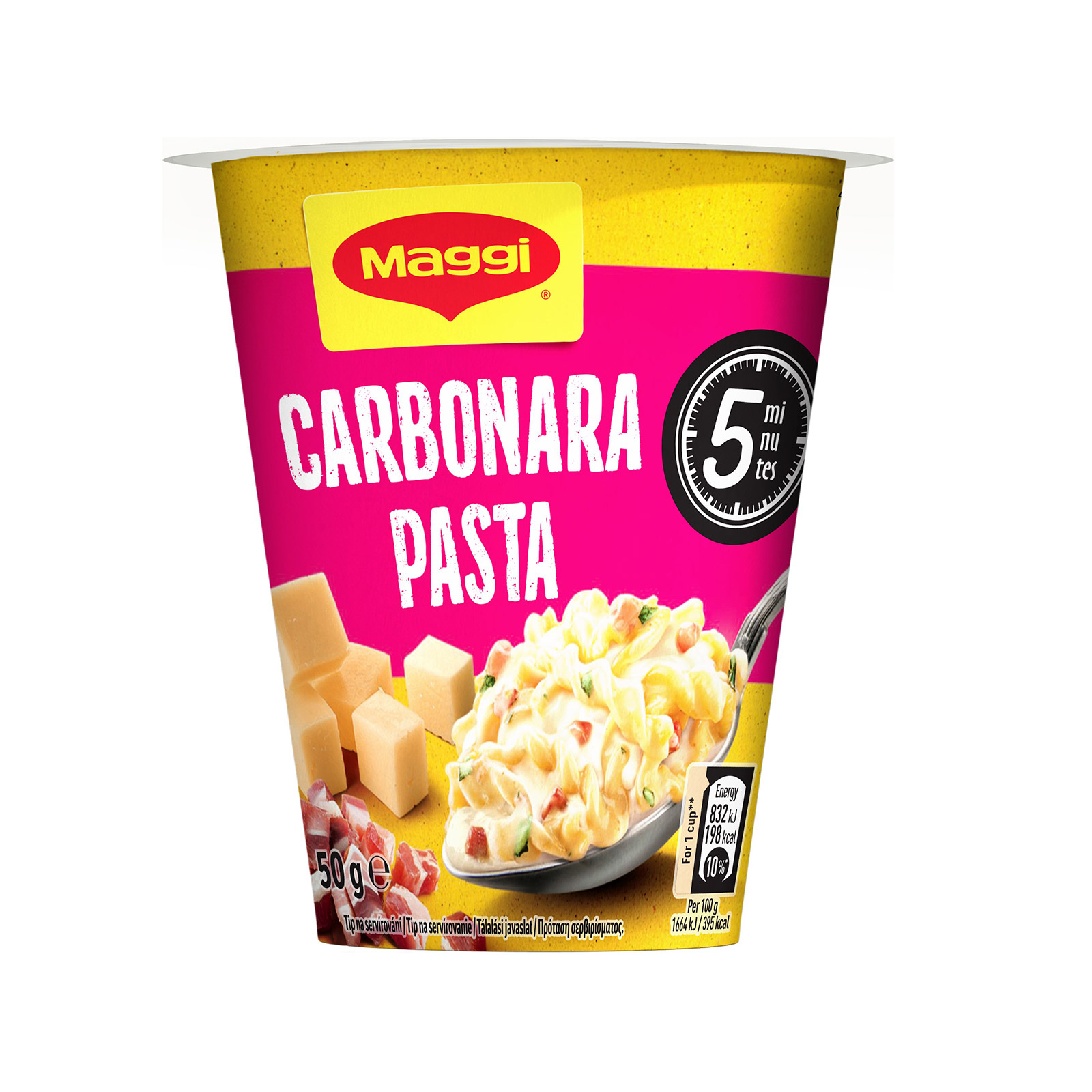 Maggi στιγμαίο γεύμα ζυμαρικών καρμπονάρα 50g εικόνα 1