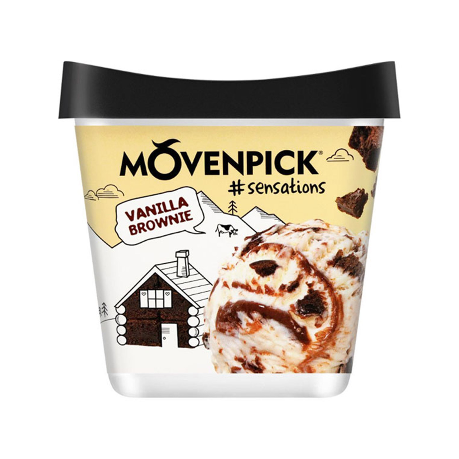 Movenpick Sensations παγωτό οικογενειακό vanilla brownie 0.307kg εικόνα 1