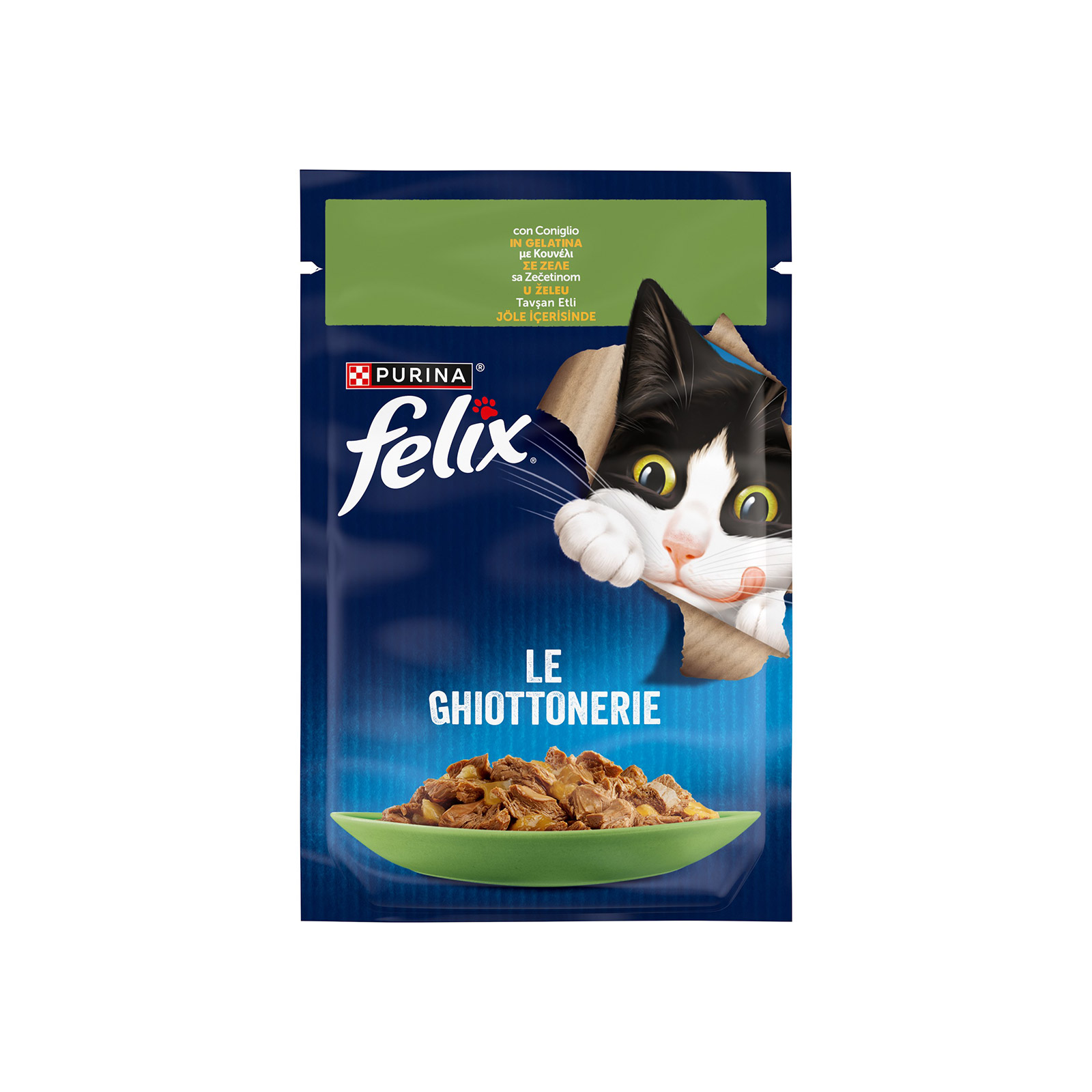 Felix τροφή γάτας με κουνέλι σε ζελέ 85g εικόνα 1