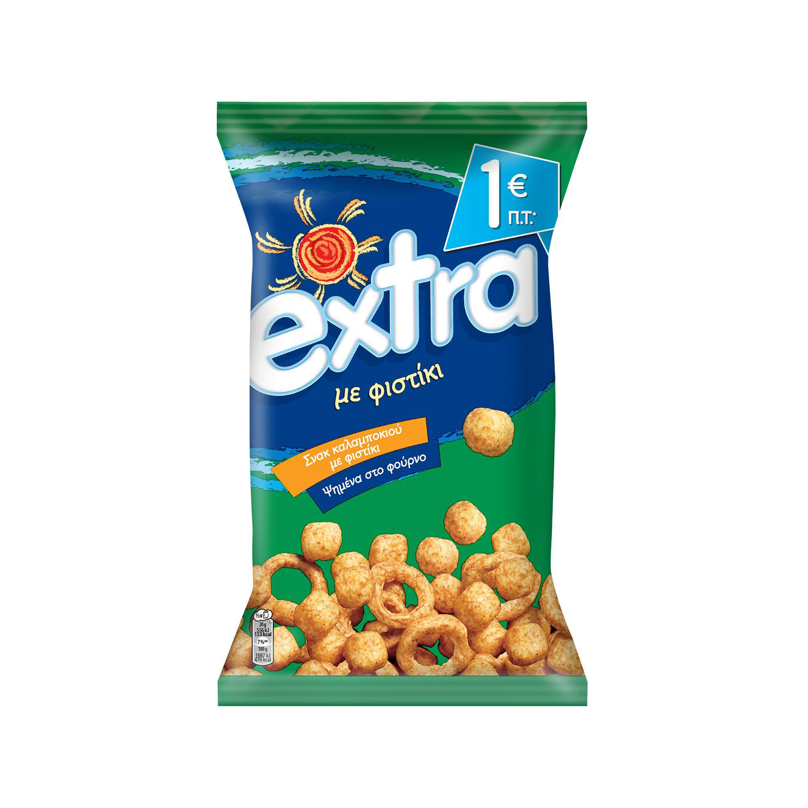 Extra corn snack with pistachio 85g image 1