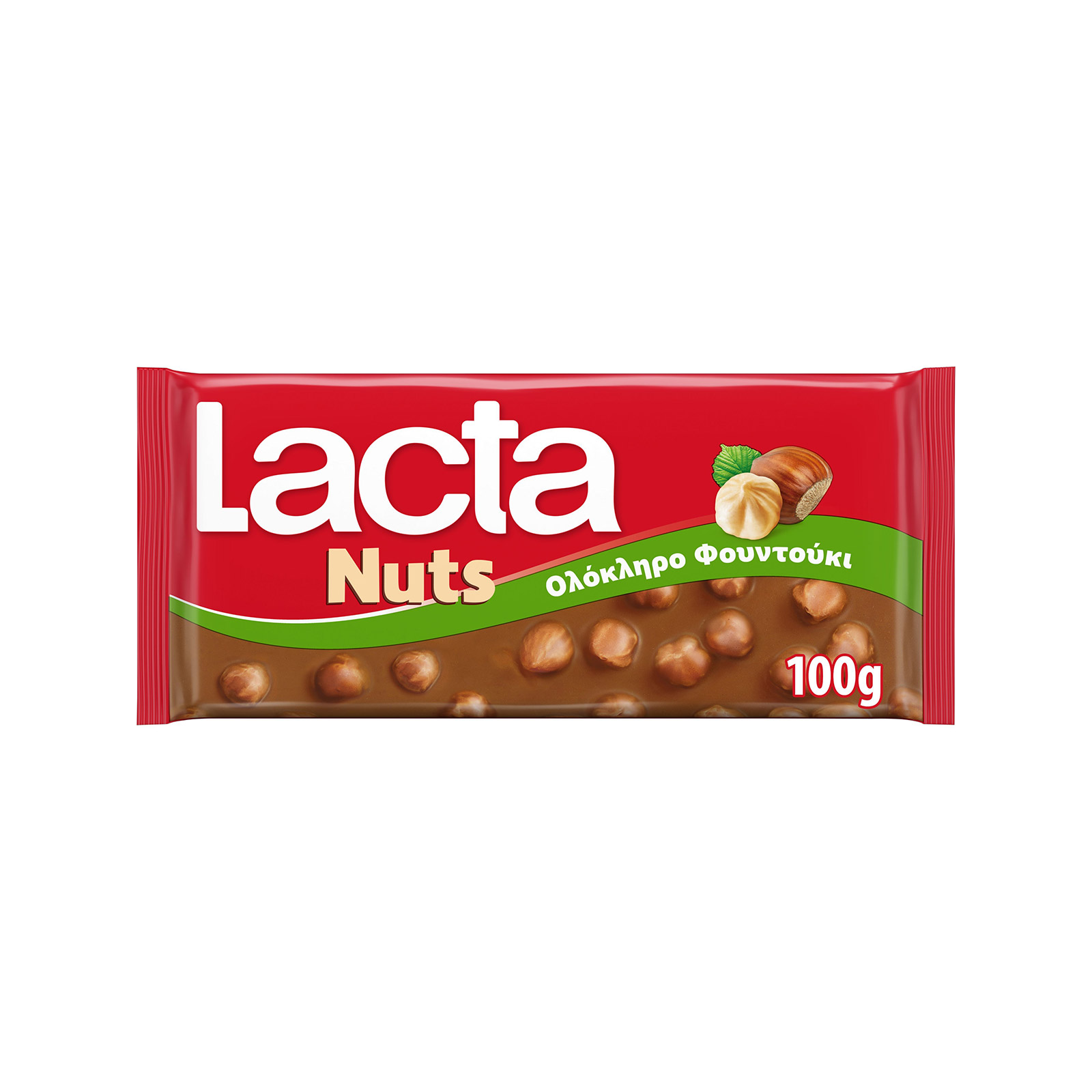 Lacta Nuts milk chocolate whole hazelnut 100g image 1
