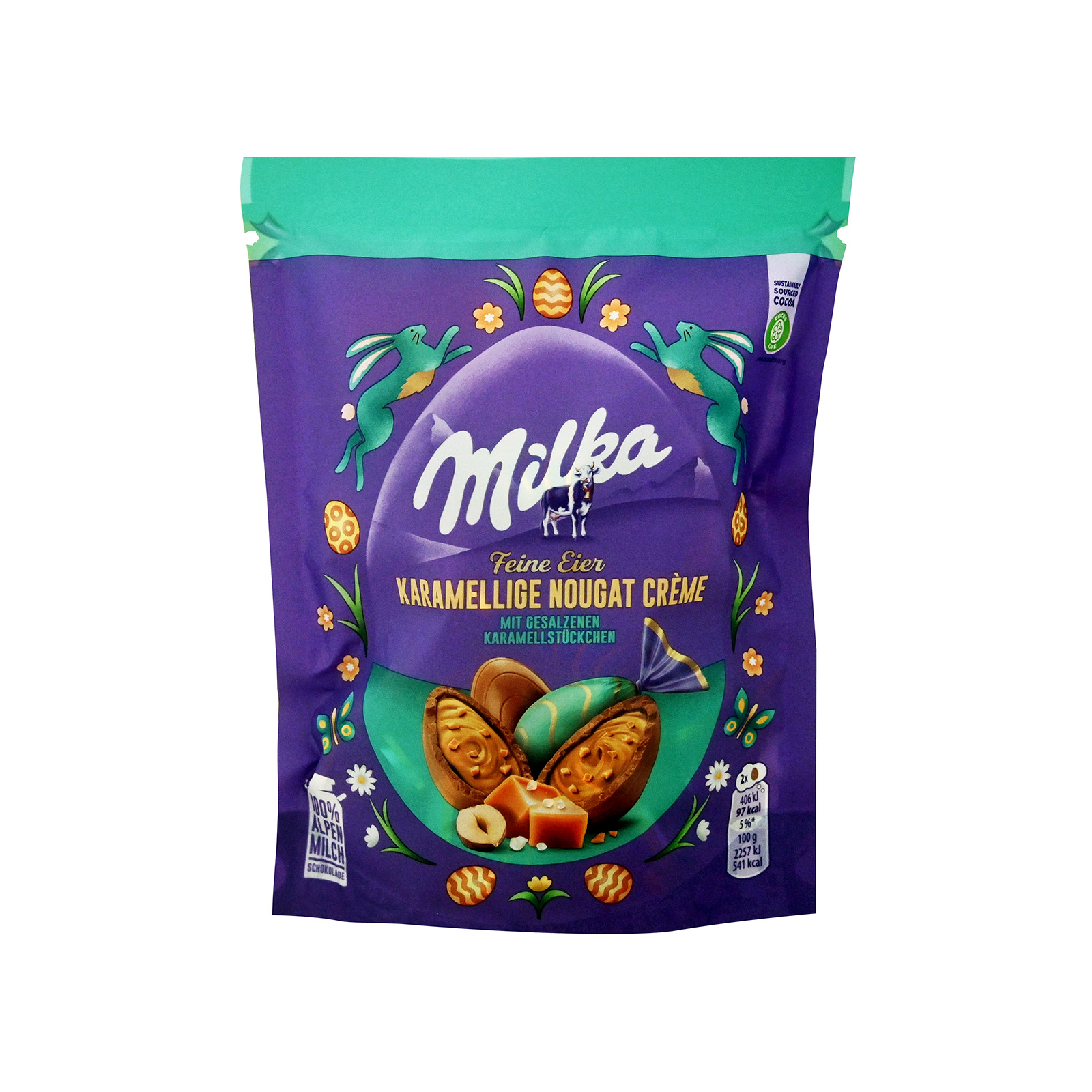 Milka σοκολατένια αυγουλάκια nougat creme 90g εικόνα 1