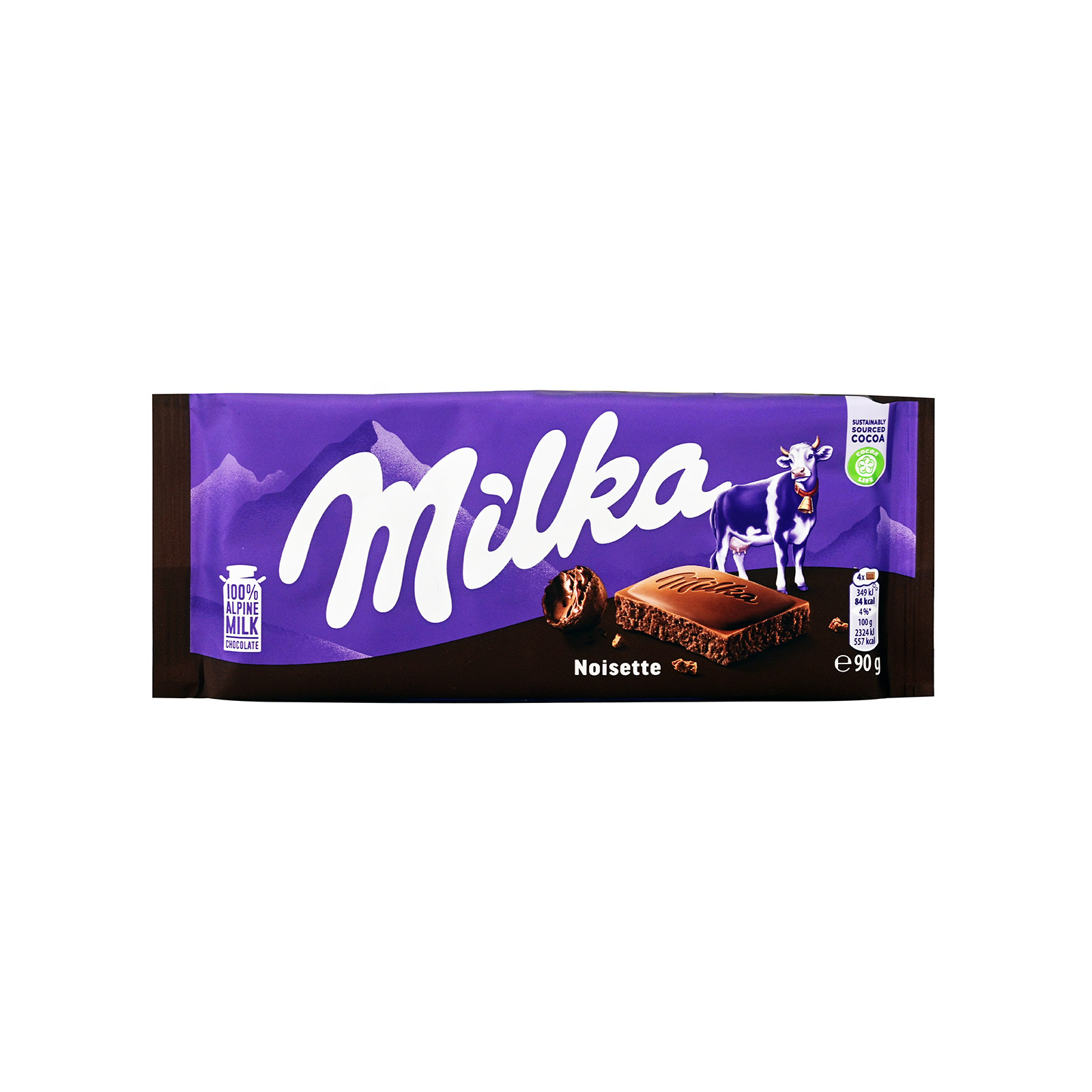 Milka σοκολάτα γάλακτος noisette 90g εικόνα 1
