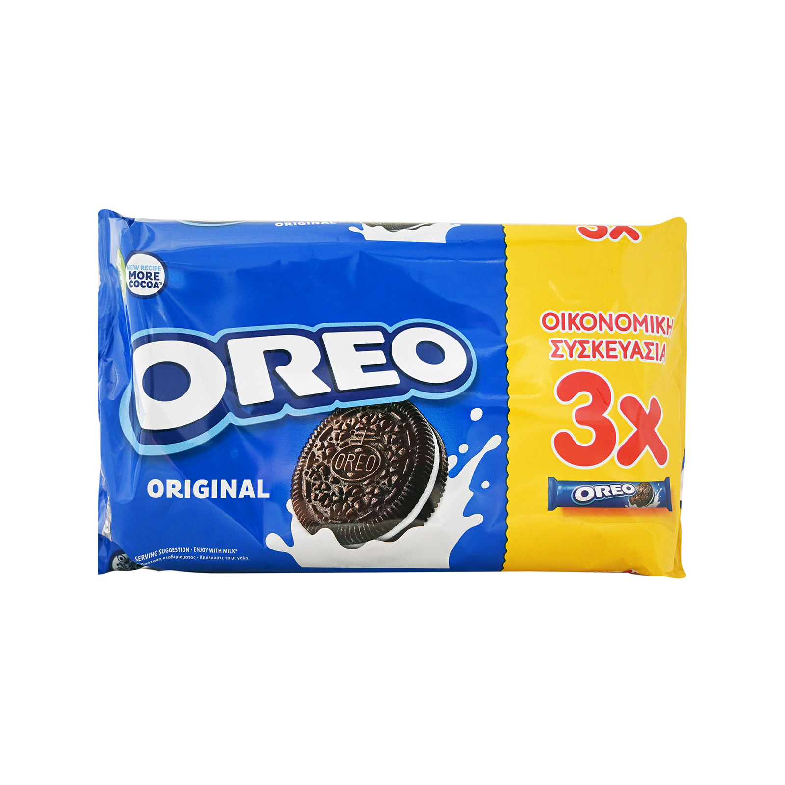 Oreo μπισκότα γεμιστά βανίλια 3x154g εικόνα 1