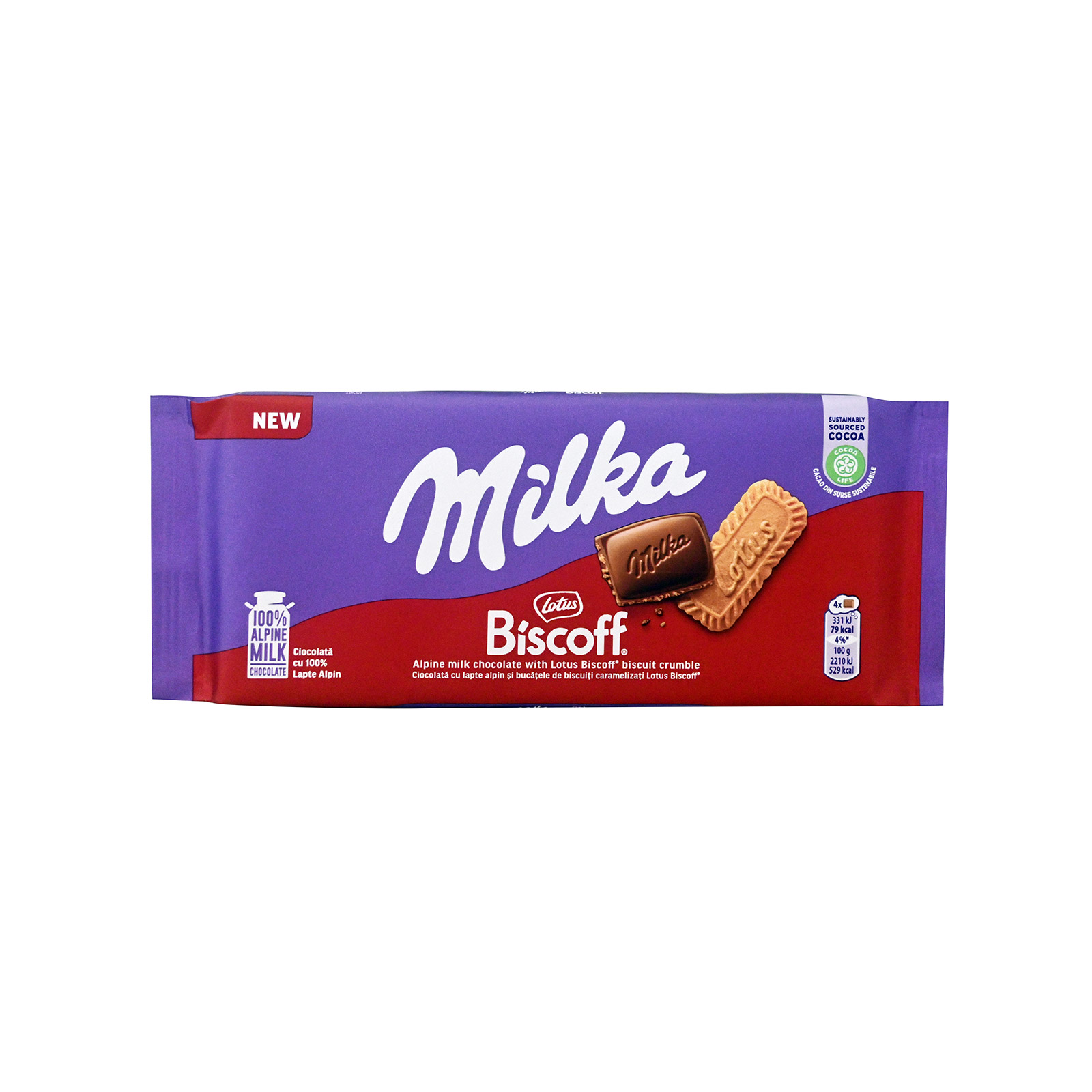 Milka Lotus Biscoff milk chocolate 90g image 1