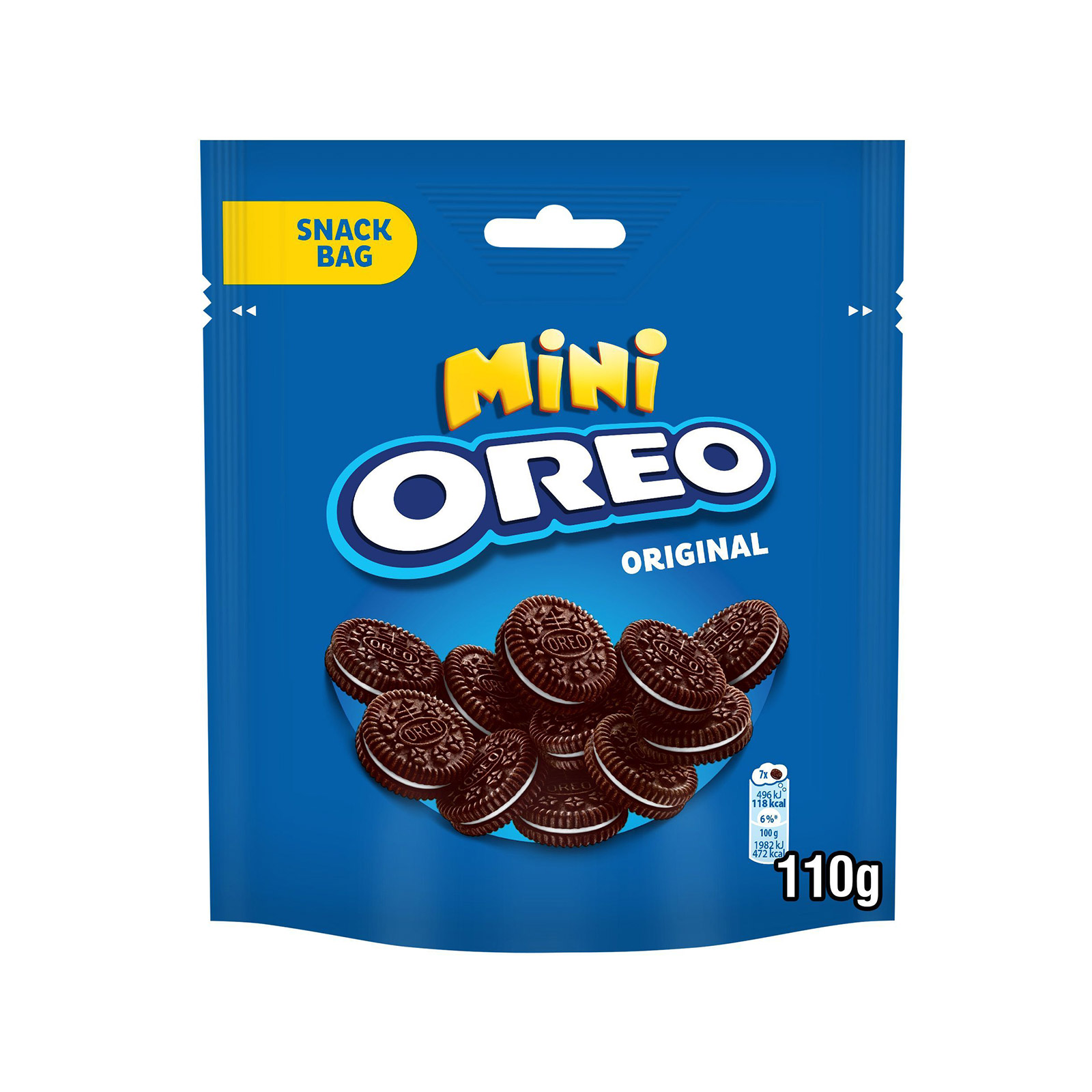 Oreo Mini μπισκότα γεμιστά βανίλια 110g εικόνα 1