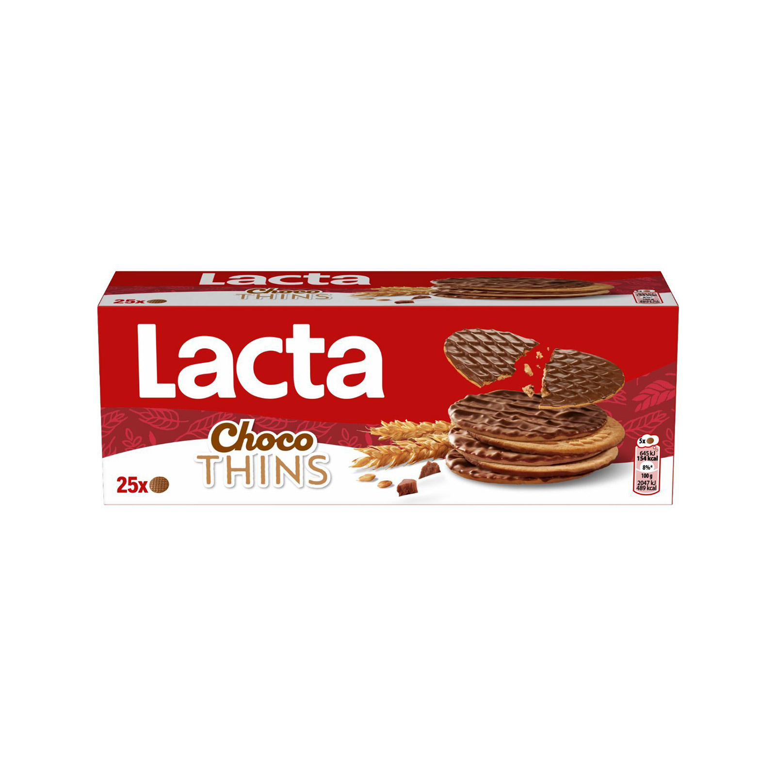Lacta Choco Thins μπισκότα 170g εικόνα 1