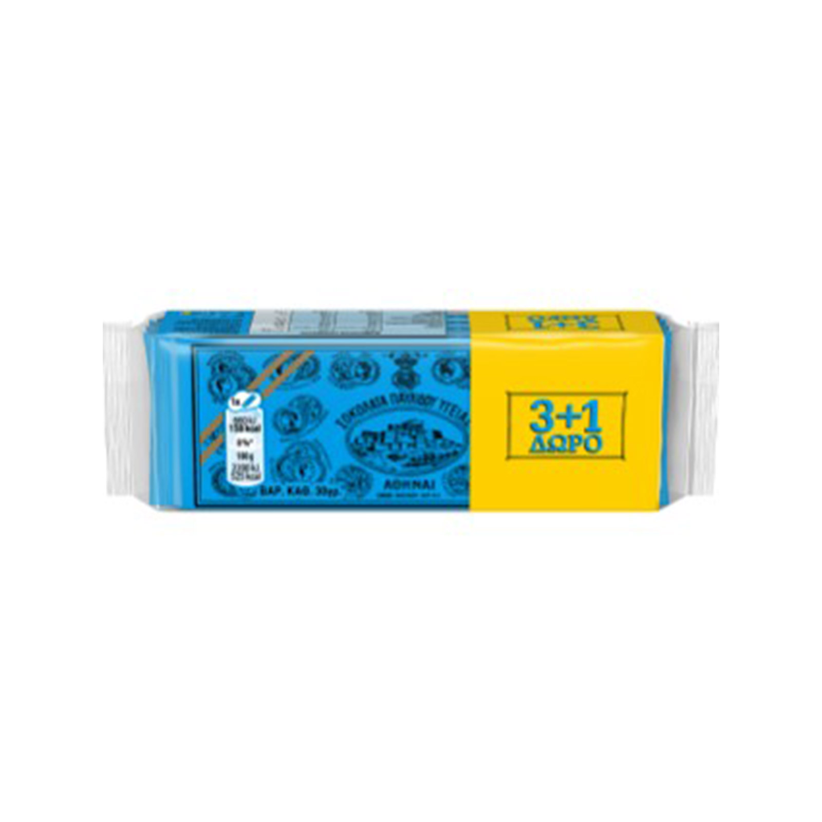Παυλίδης σοκολάτα υγείας 3x30g + 1 δώρο εικόνα 1