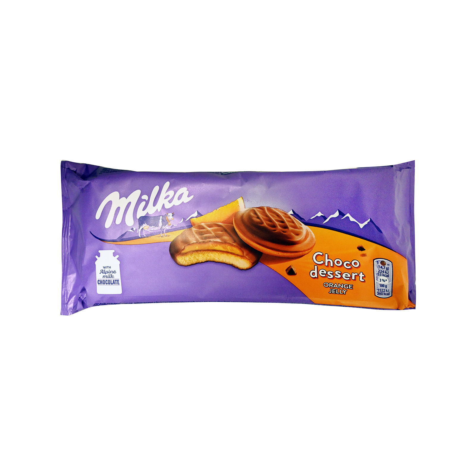 Milka Choco Dessert μπισκότο κέικ orange jelly 147g εικόνα 1