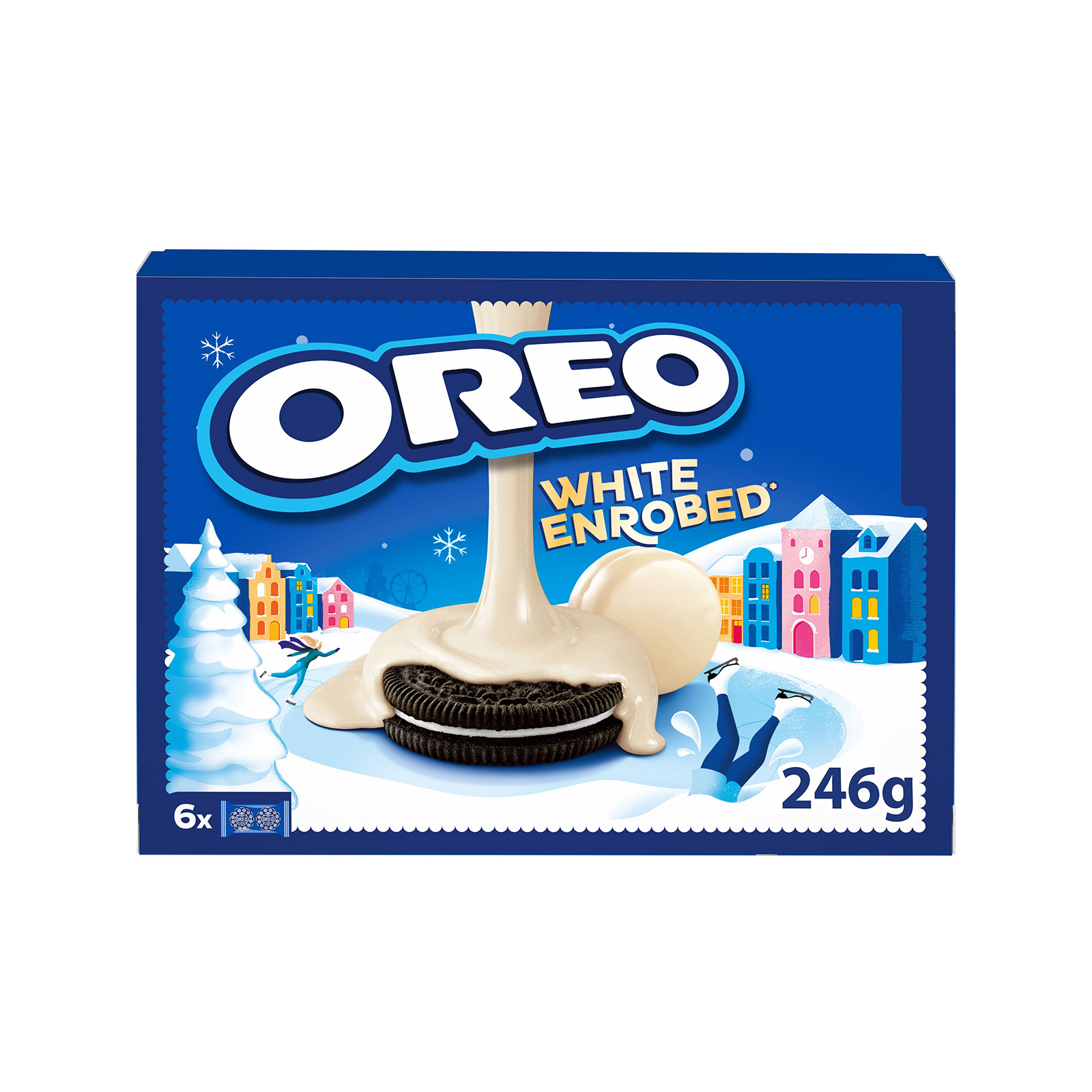 Oreo μπισκότα γεμιστά white choc 246g εικόνα 1