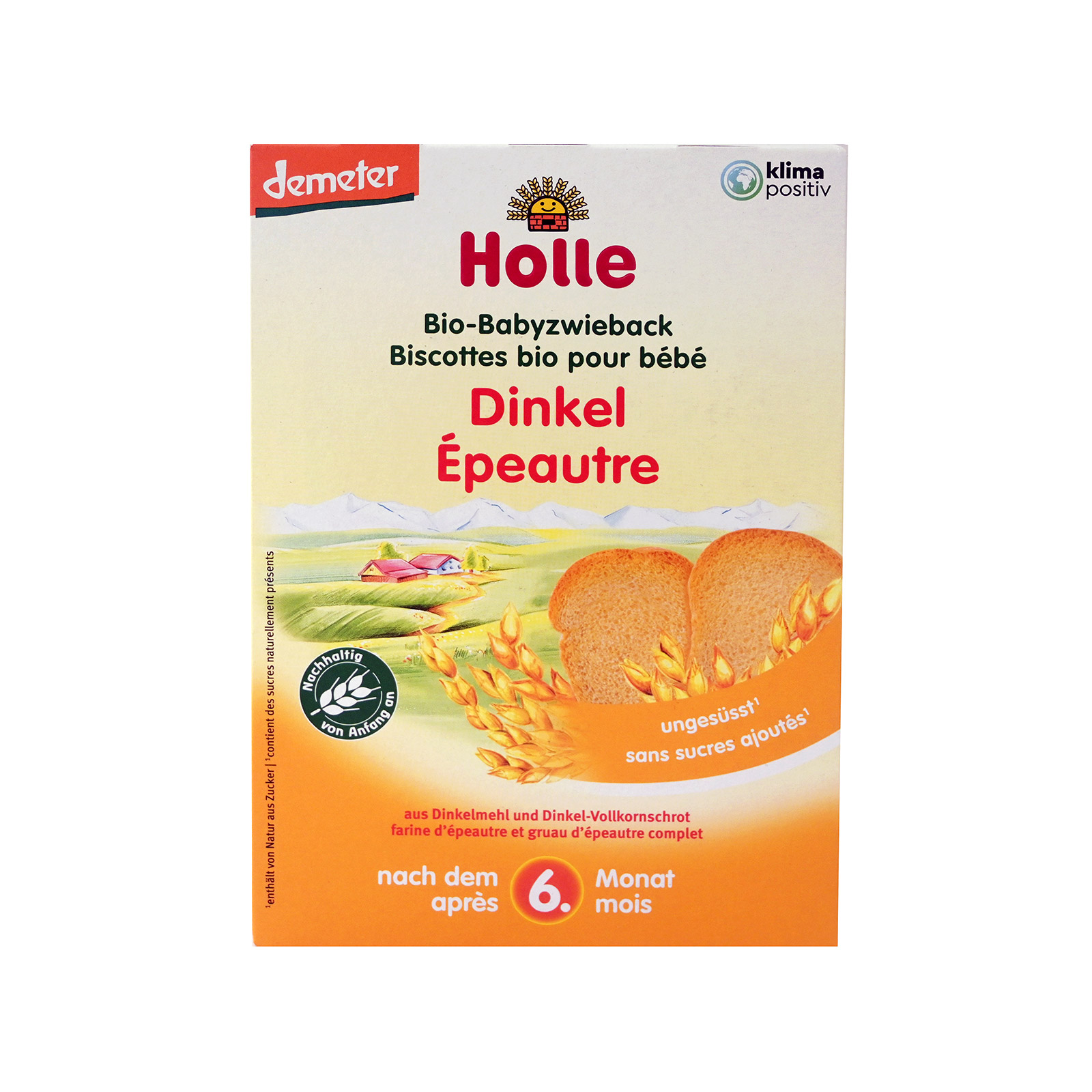 Holle φρυγανιές ντίνκελ +6 μηνών 200g εικόνα 1