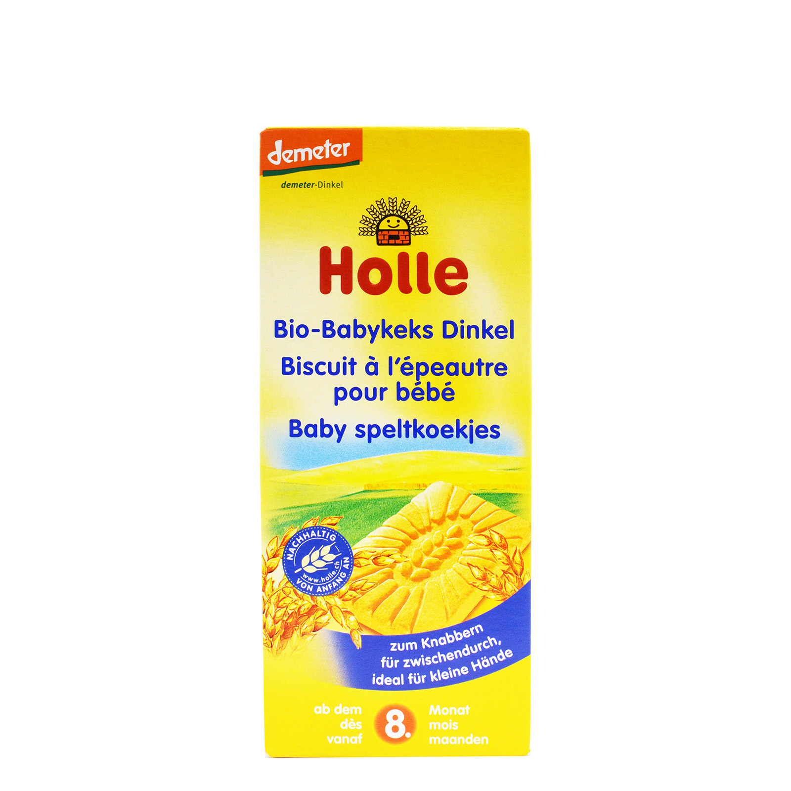 Holle μπισκότα ντίνκελ παιδικά +8 μηνών 150g εικόνα 1
