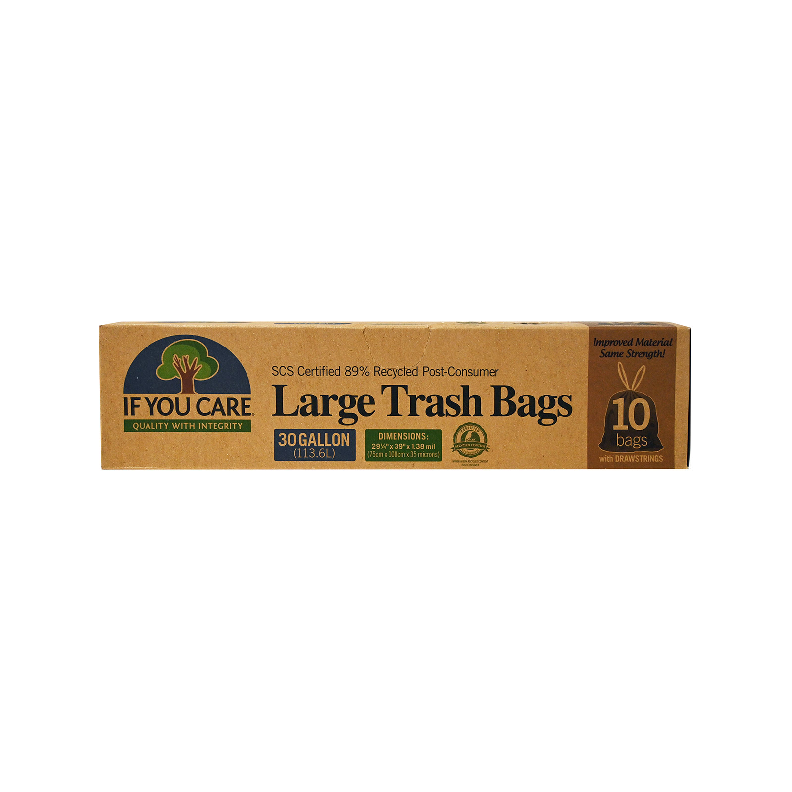 If You Care garbage bags with string, large size 10pcs image 1
