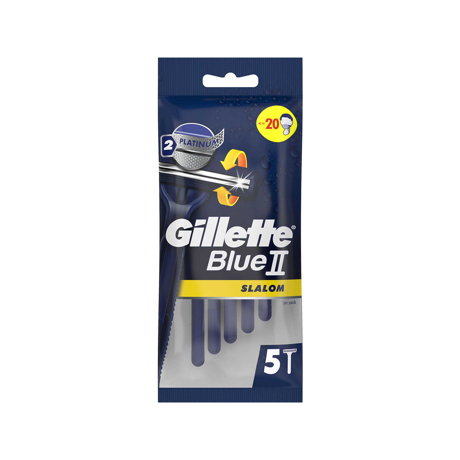 Gillette Blue ii slalom ξυραφάκια αντρικά 5τεμ εικόνα 1