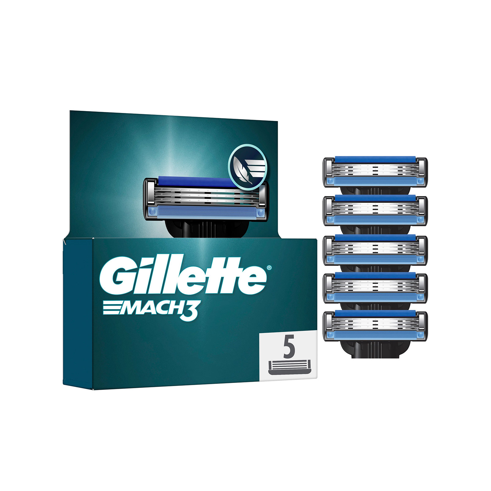 Gillette Mach 3 ανταλλακτικά ξυραφάκια αντρικά 5τεμ εικόνα 1