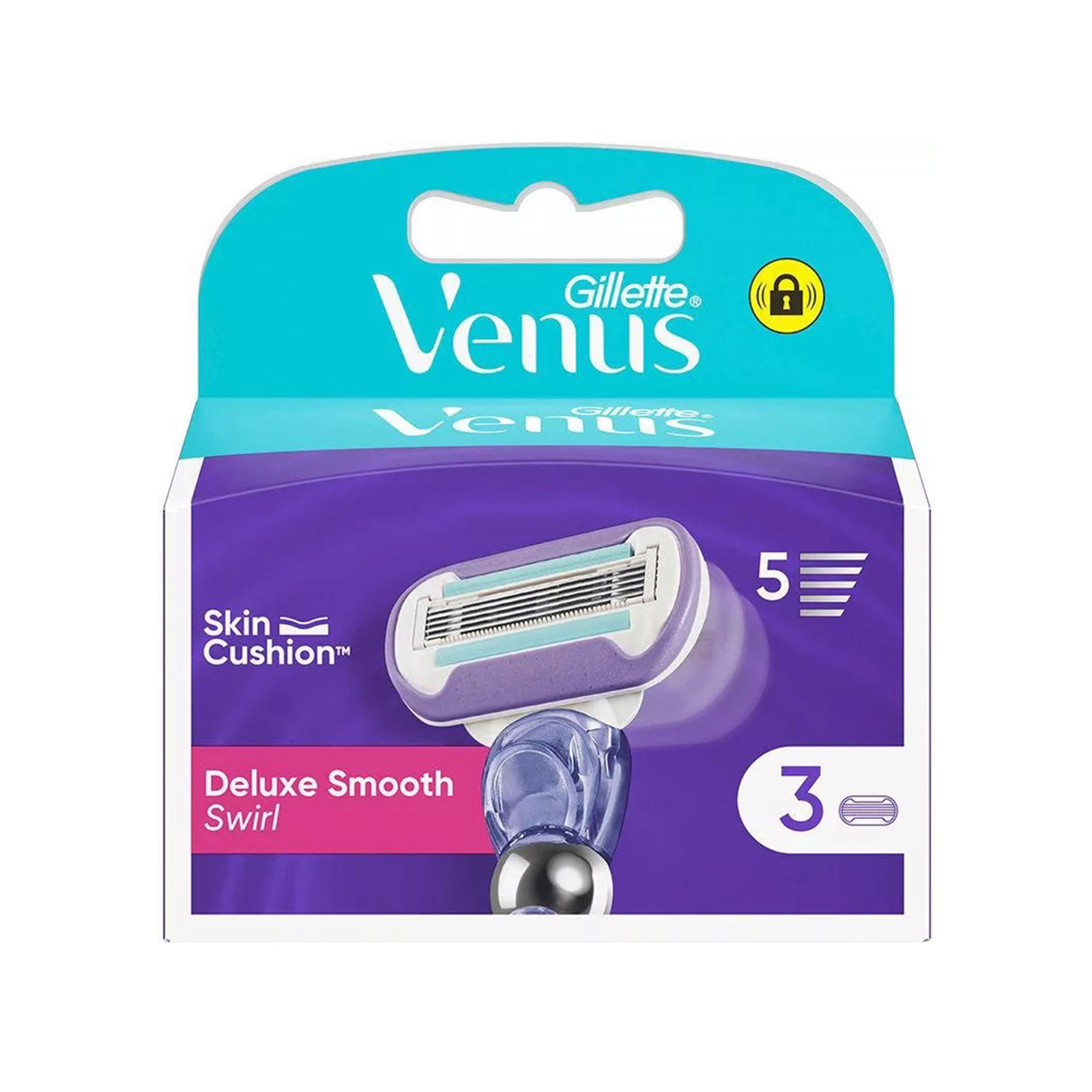 Gillette Venus delux smooth swirl ανταλλακτικά ξυραφάκια γυναικεία 3τεμ εικόνα 1