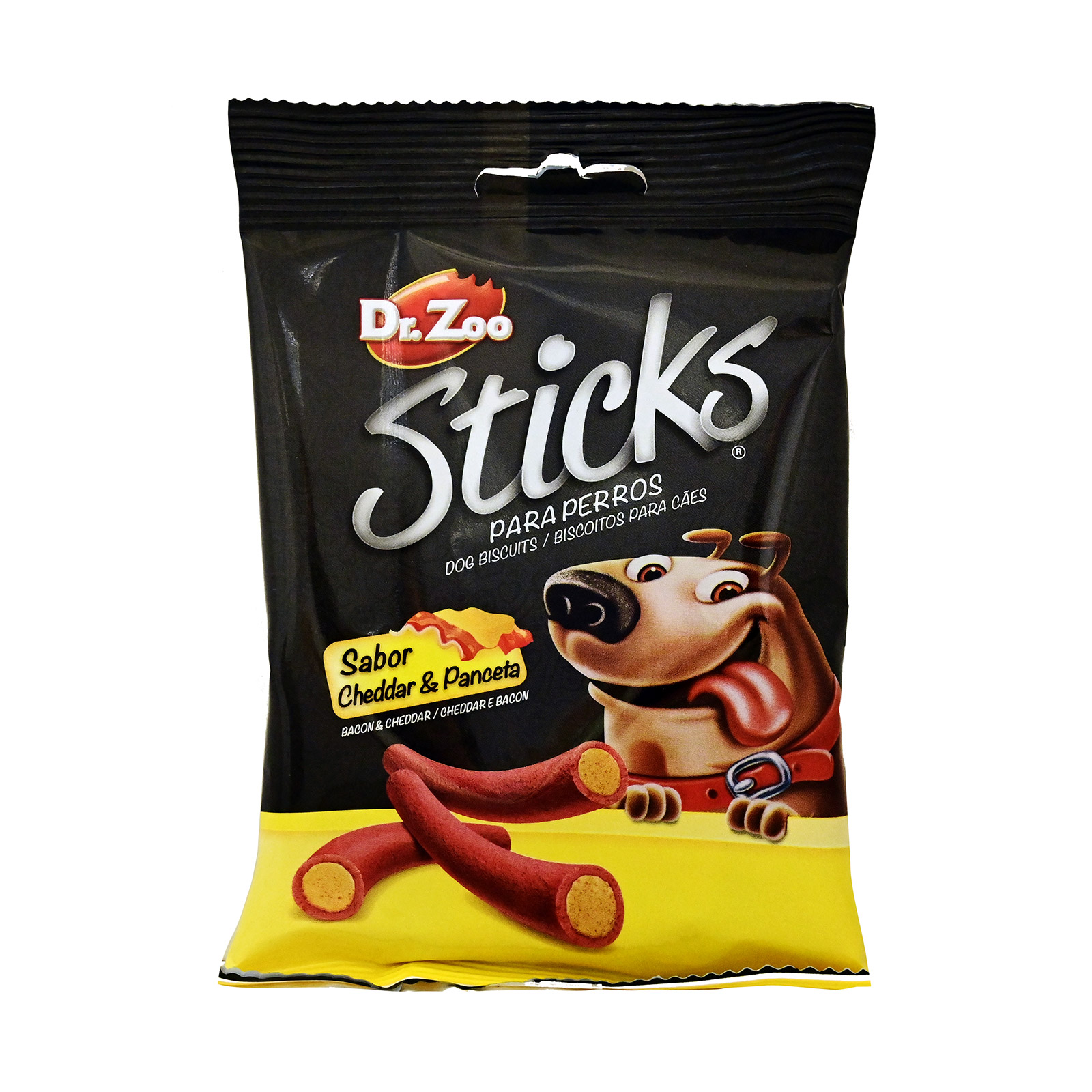 Dr.Zoo Sticks dog treat bacon & cheddar 50g image 1