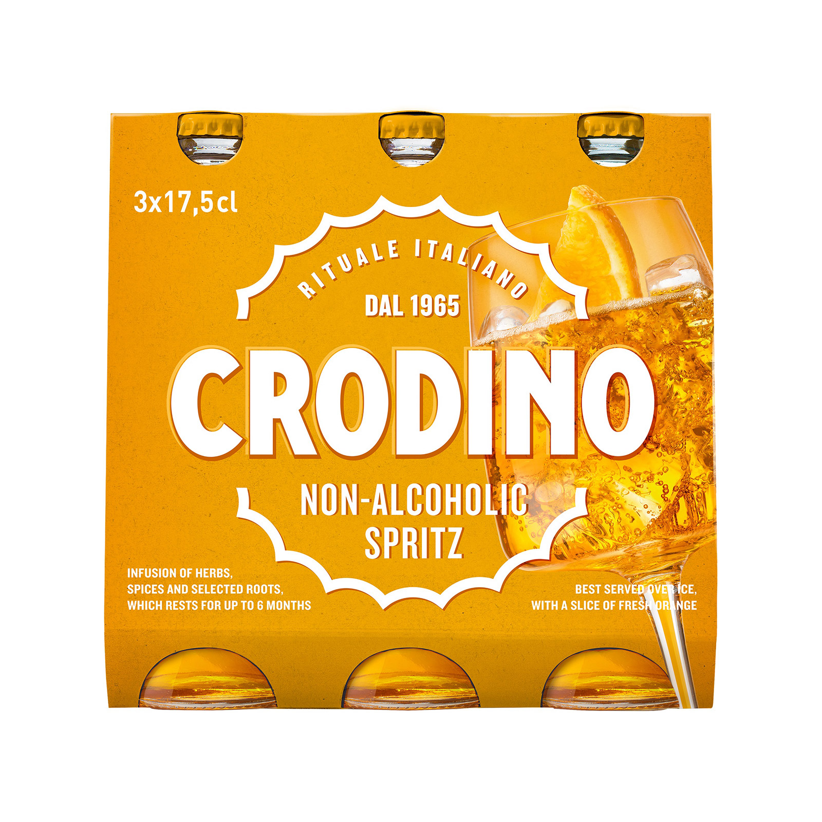 Crodino Biondo απεριτίφ χωρίς αλκοόλ 3x175ml εικόνα 1